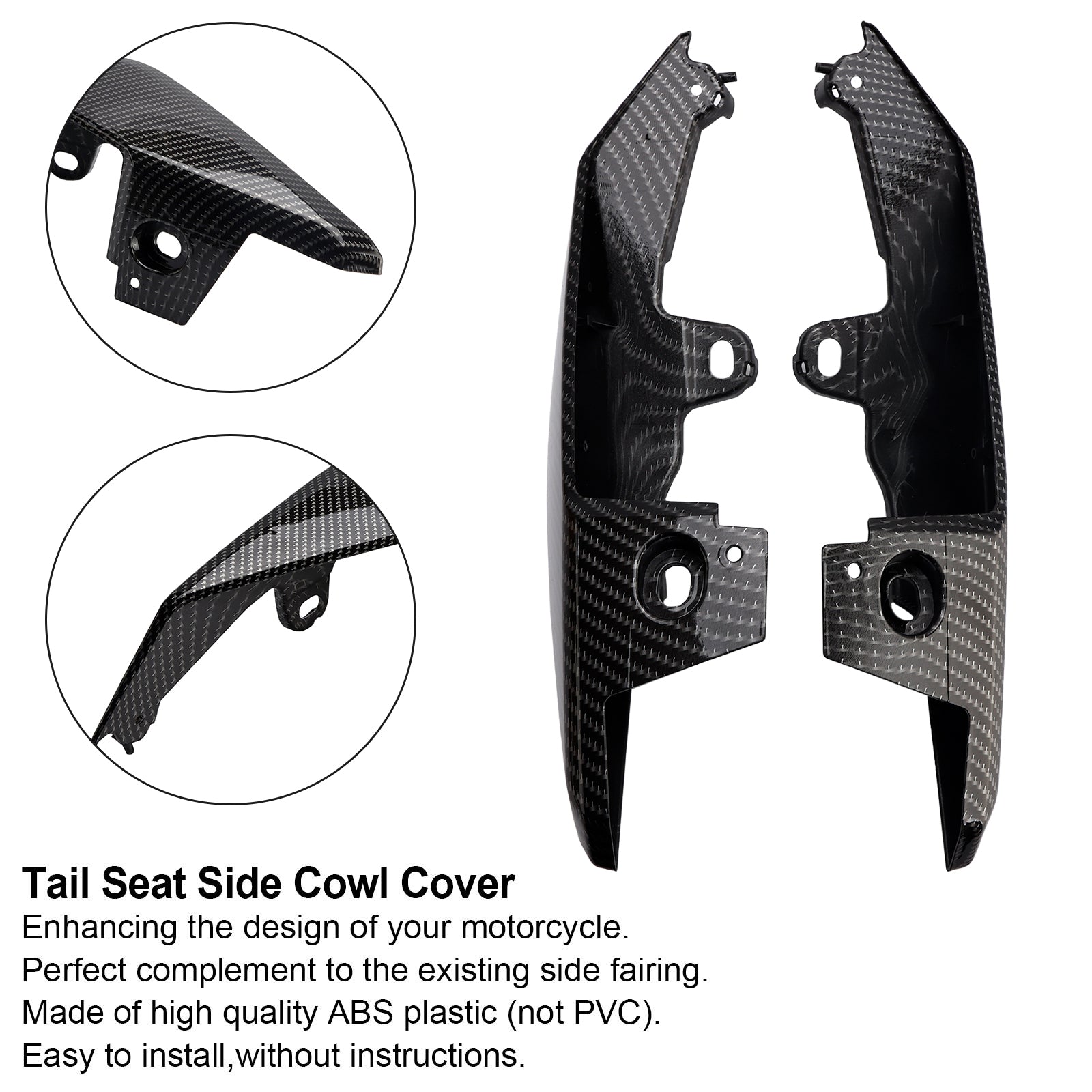 Couvre de couverture de capot de siège de queue en carbone pour yamaha MT-09 FZ09 2017-2021 générique