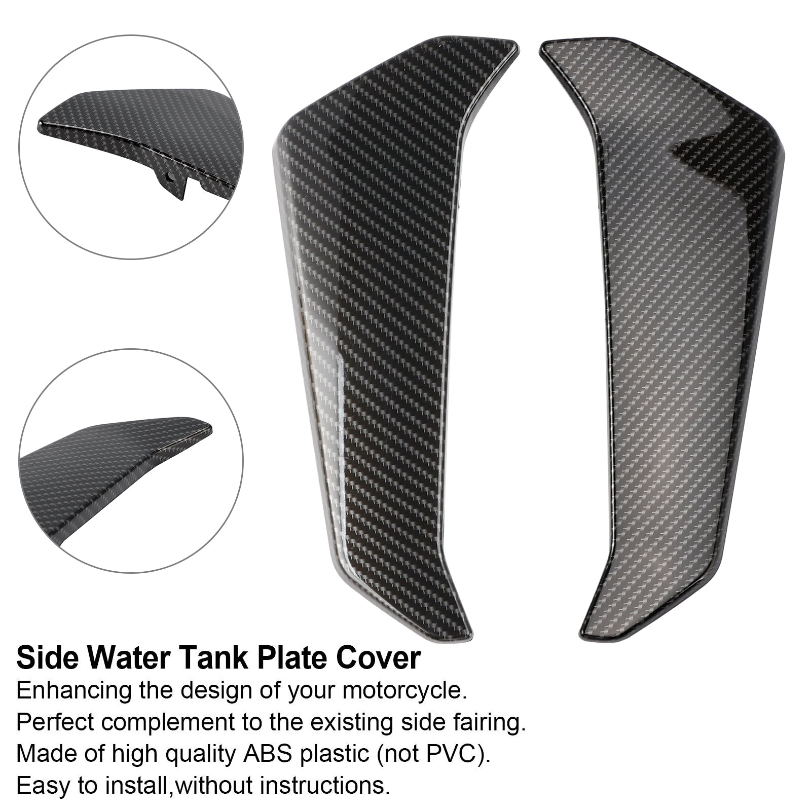 Carbon Side Water Tank Plate Cover Fairing For Yamaha MT-09 FZ09 2017-2021 Generic