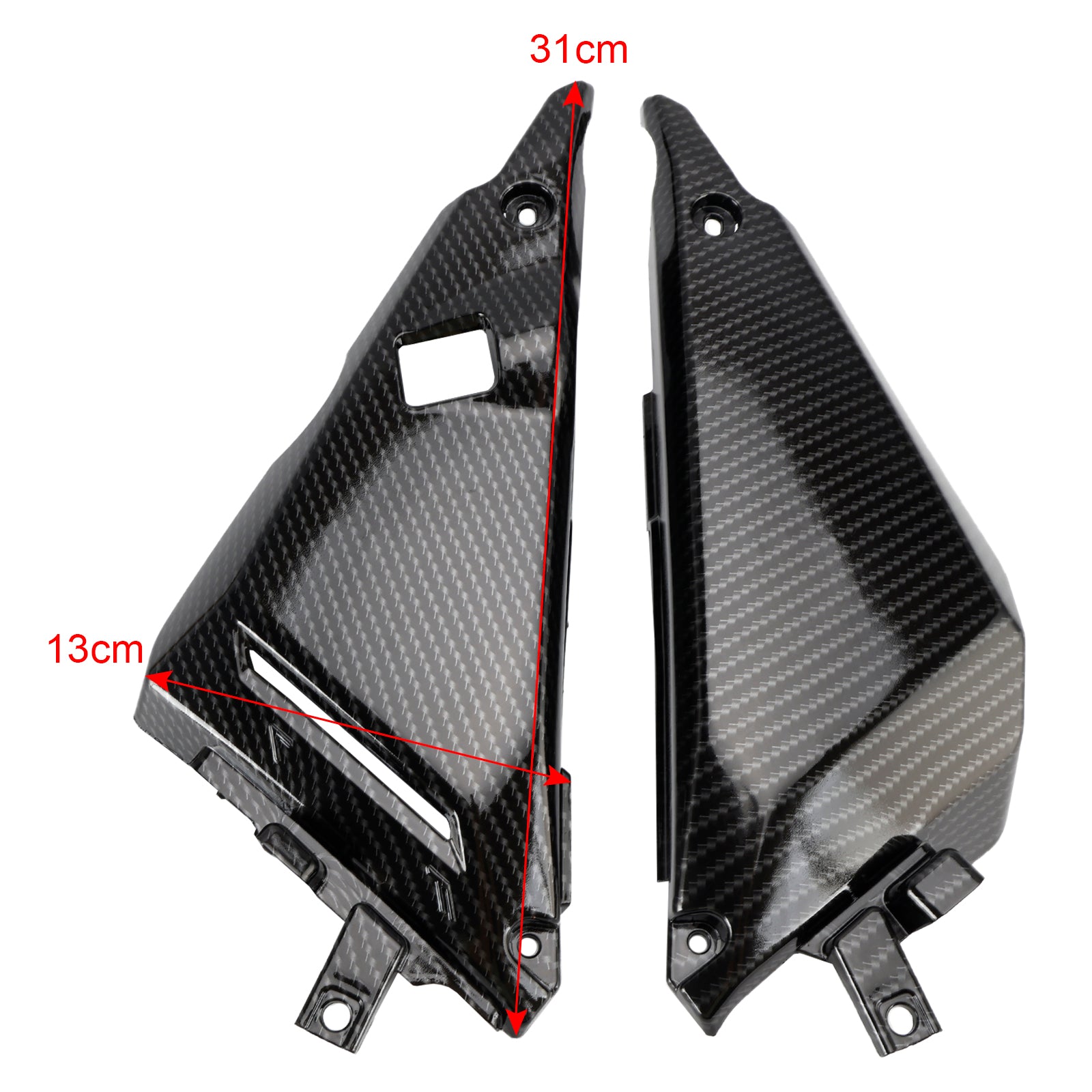 Painel de tampa lateral de carbono Capuz de carenagem para Kawasaki Z650 Ninja 650 2017-2020 genérico