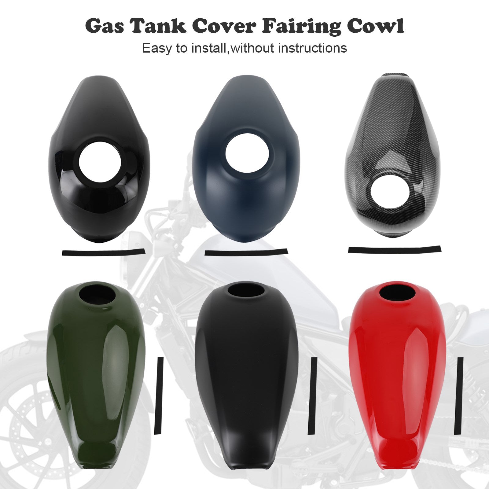 Cubierta de tanque de gasolina, carenado para Honda Rebel CMX300 CMX500 2017-2022 genérico