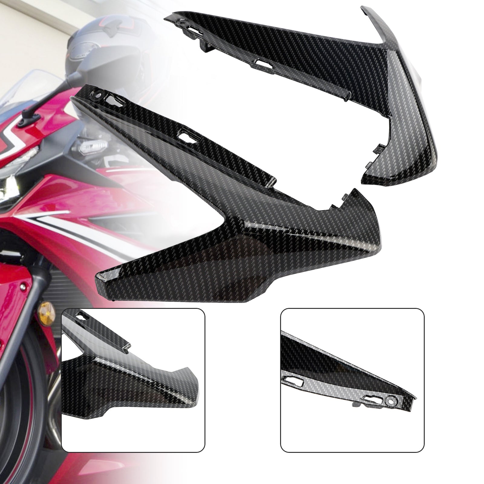 Front Nose Cover Forlight Panel Fairing til Honda CBR500R 2019-2021 Carbon