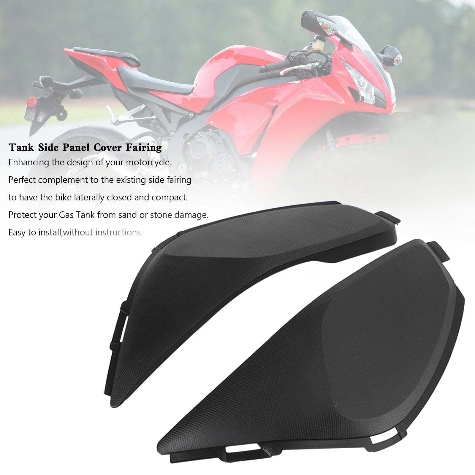 Gastank-Seitenverkleidung, Verkleidung, Verkleidung, für Honda CBR1000 RR 2008–2011