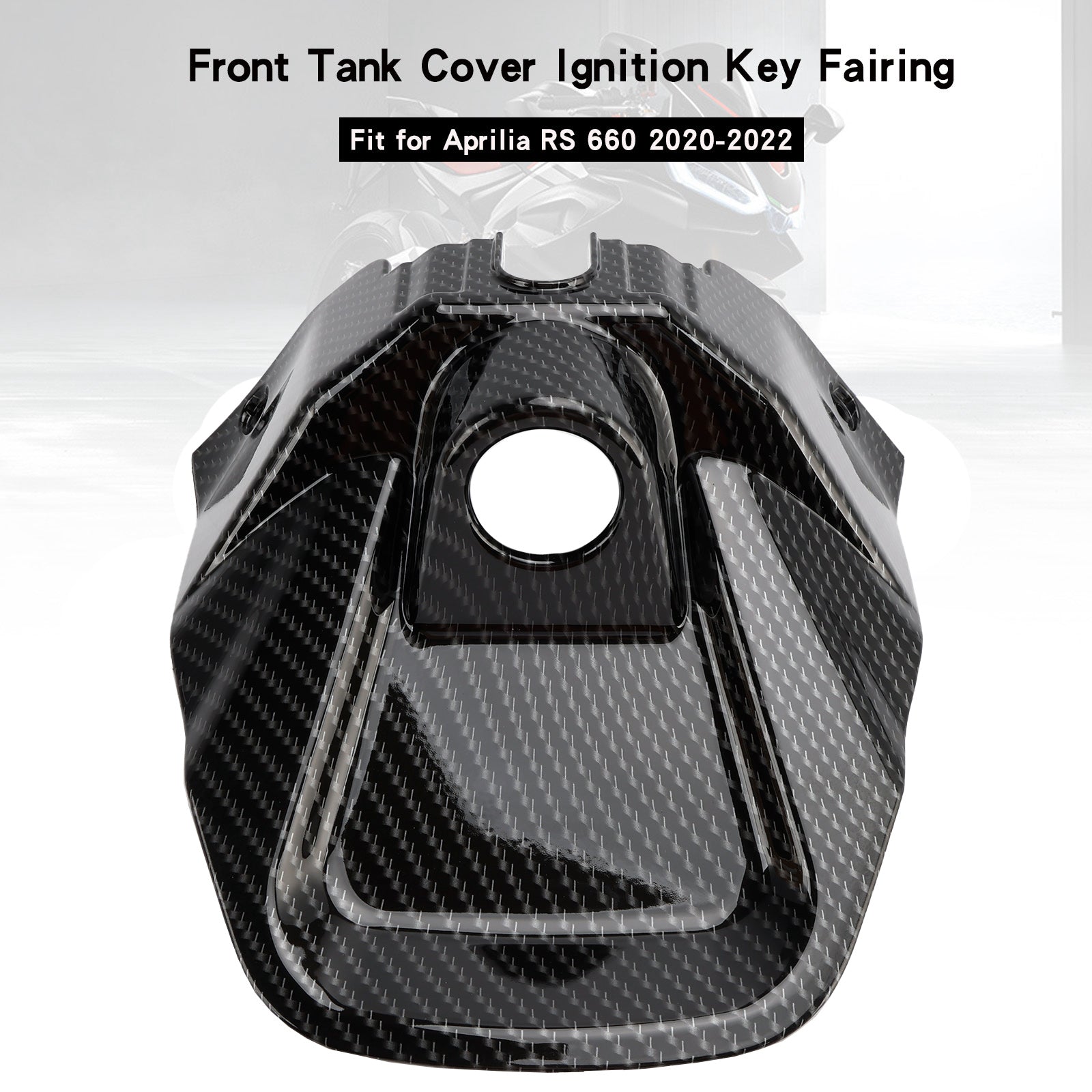 Carenado de llave de encendido de cubierta de tanque delantero de Carbono para Aprilia RS 660 2020-2022