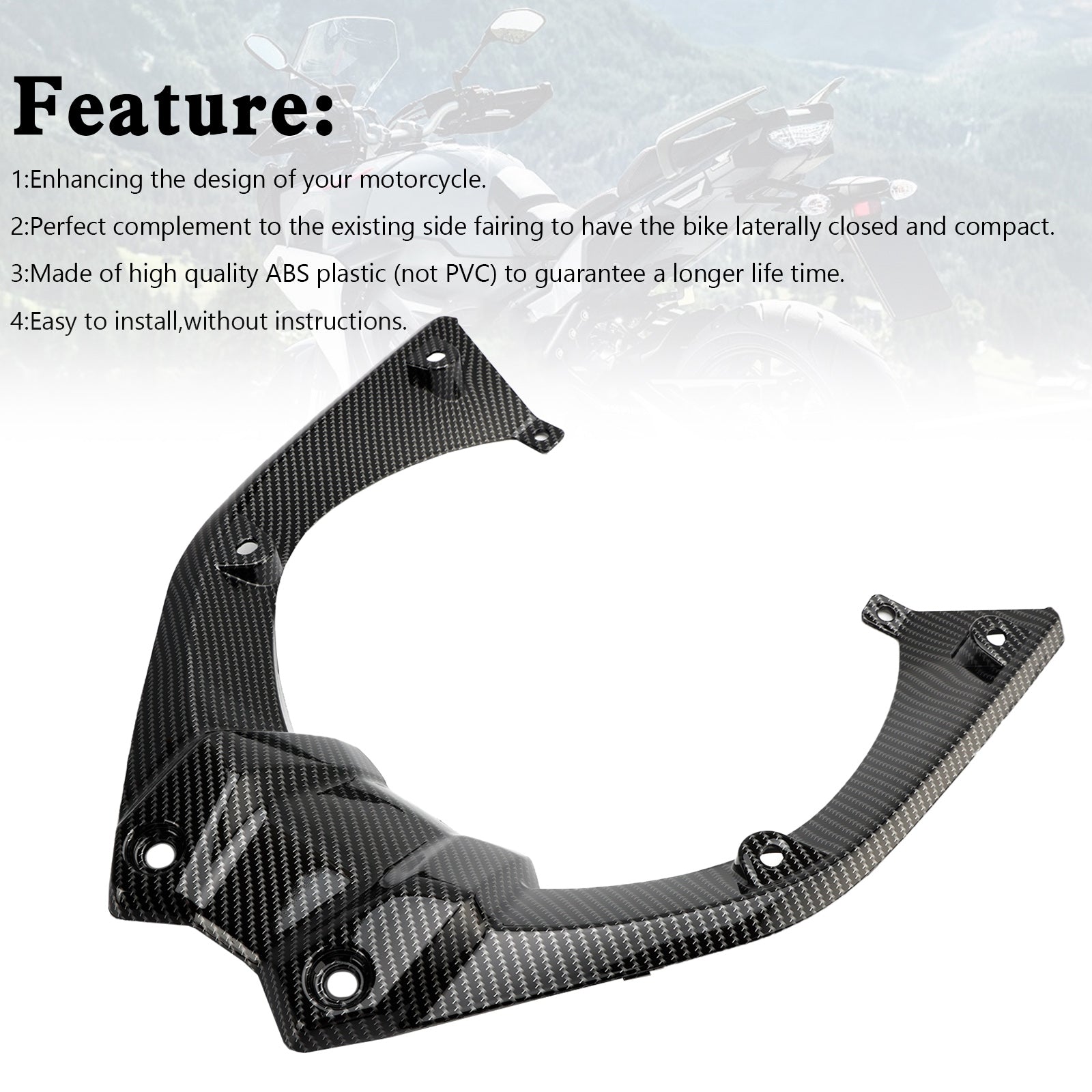 Pannello carenatura anteriore in plastica ABS per copertura serbatoio per Yamaha Tracer 900 / GT 2018-2020