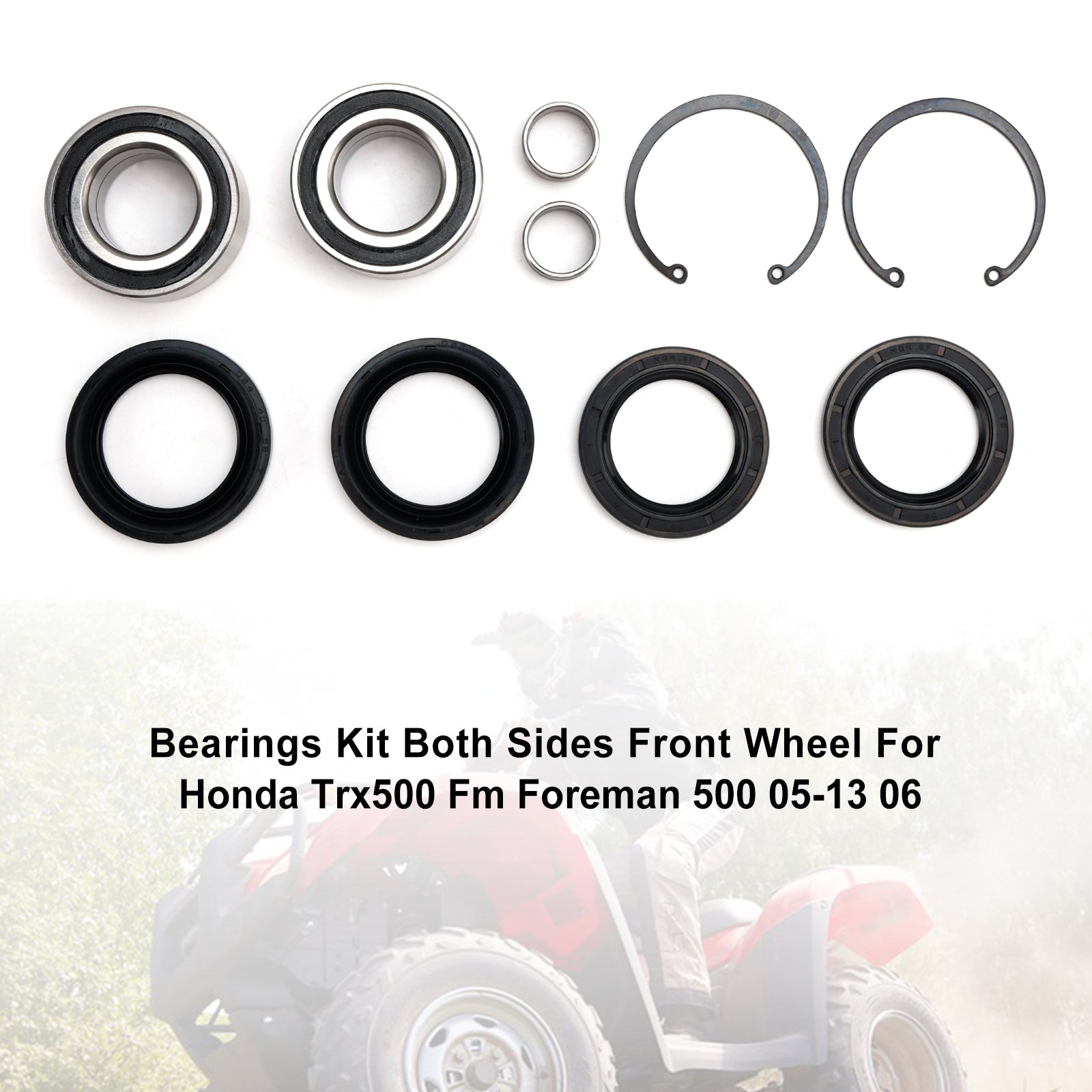 05-13 Honda Trx500 Fm Foreman 06 Kit cuscinetti 2X generici su entrambi i lati della ruota anteriore
