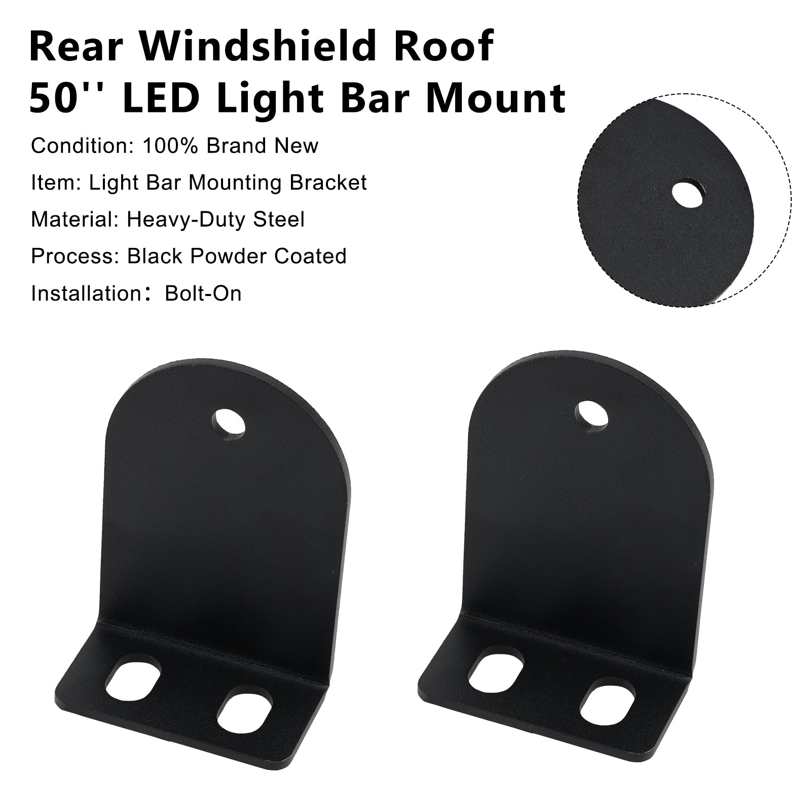Tetto del parabrezza posteriore per Can Am Defender 500/800/1000 50"Supporto per barra luminosa a LED