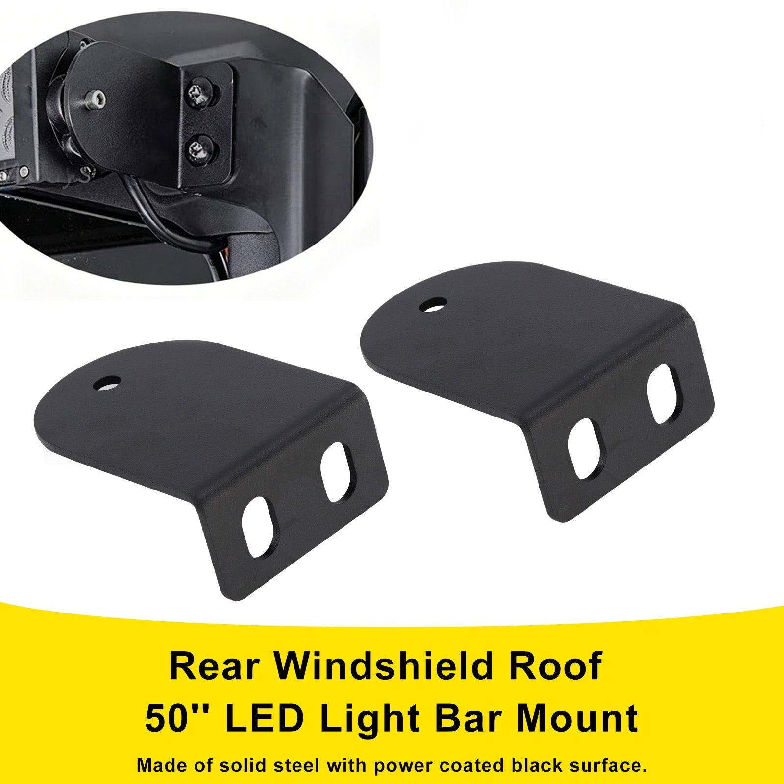 Tetto del parabrezza posteriore per Can Am Defender 500/800/1000 50"Supporto per barra luminosa a LED