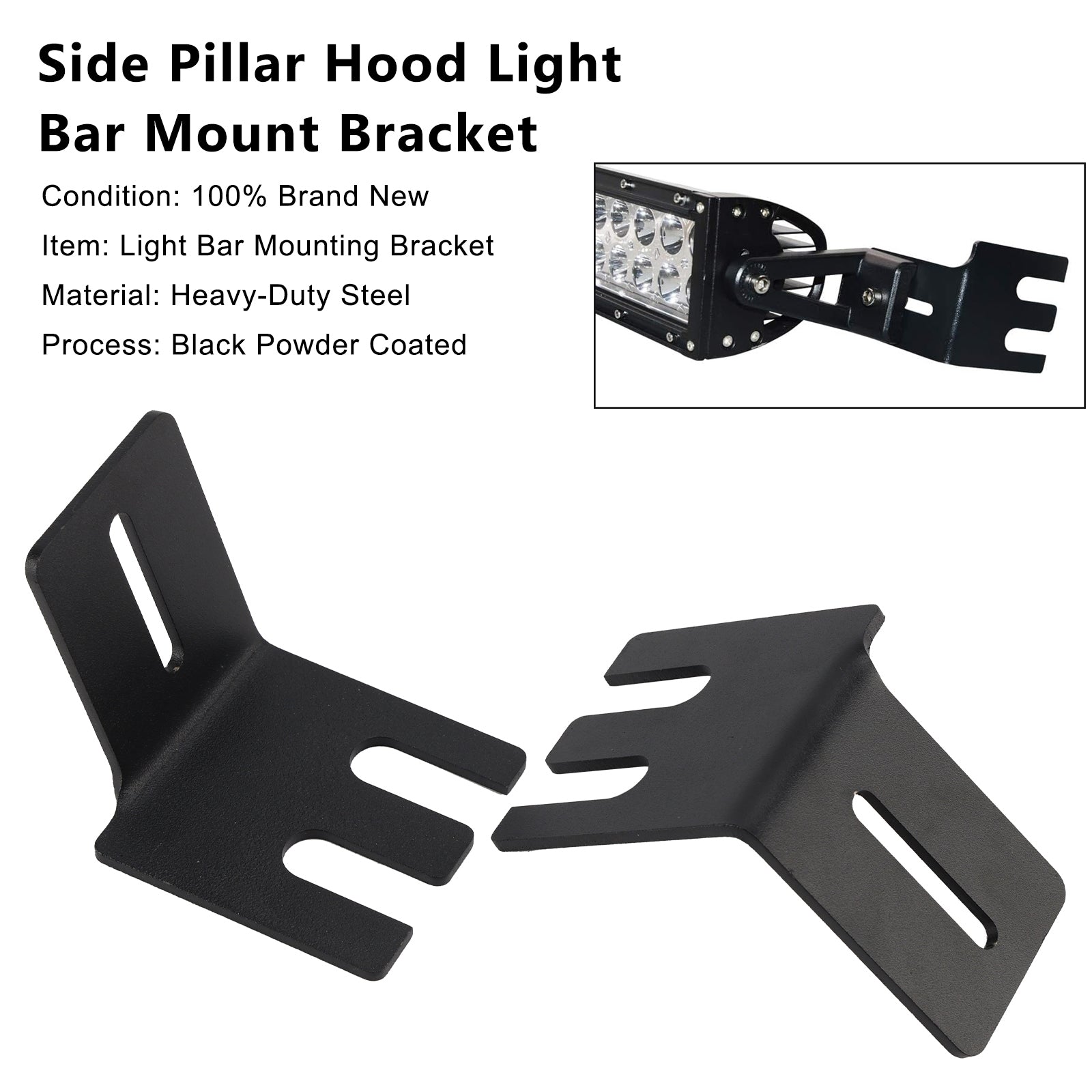 Honda Pioneer 700 1000 Side Pillar Hood Light Bar Mount Bracket