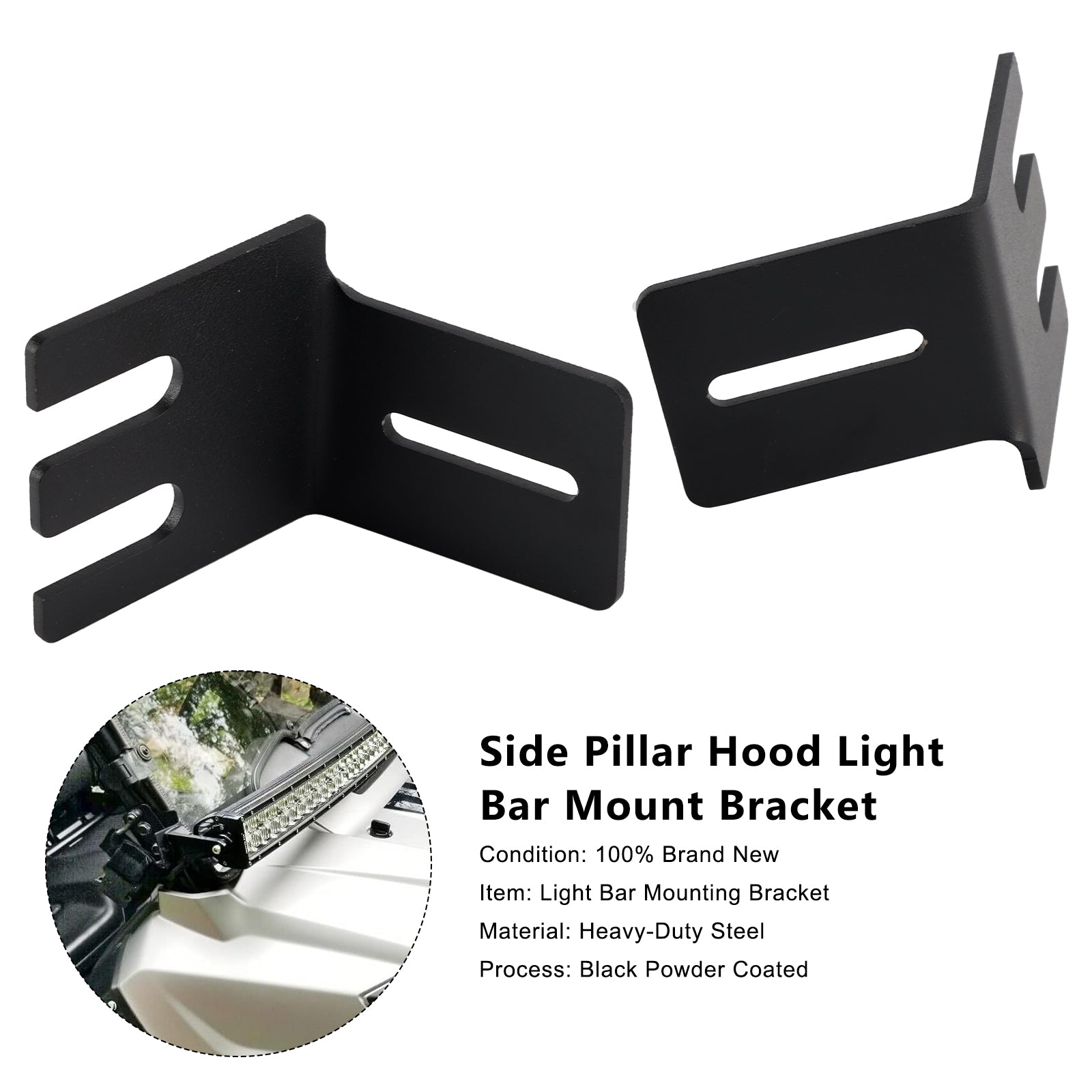 Honda Pioneer 700 1000 Side Pillar Hood Light Bar Mount Bracket