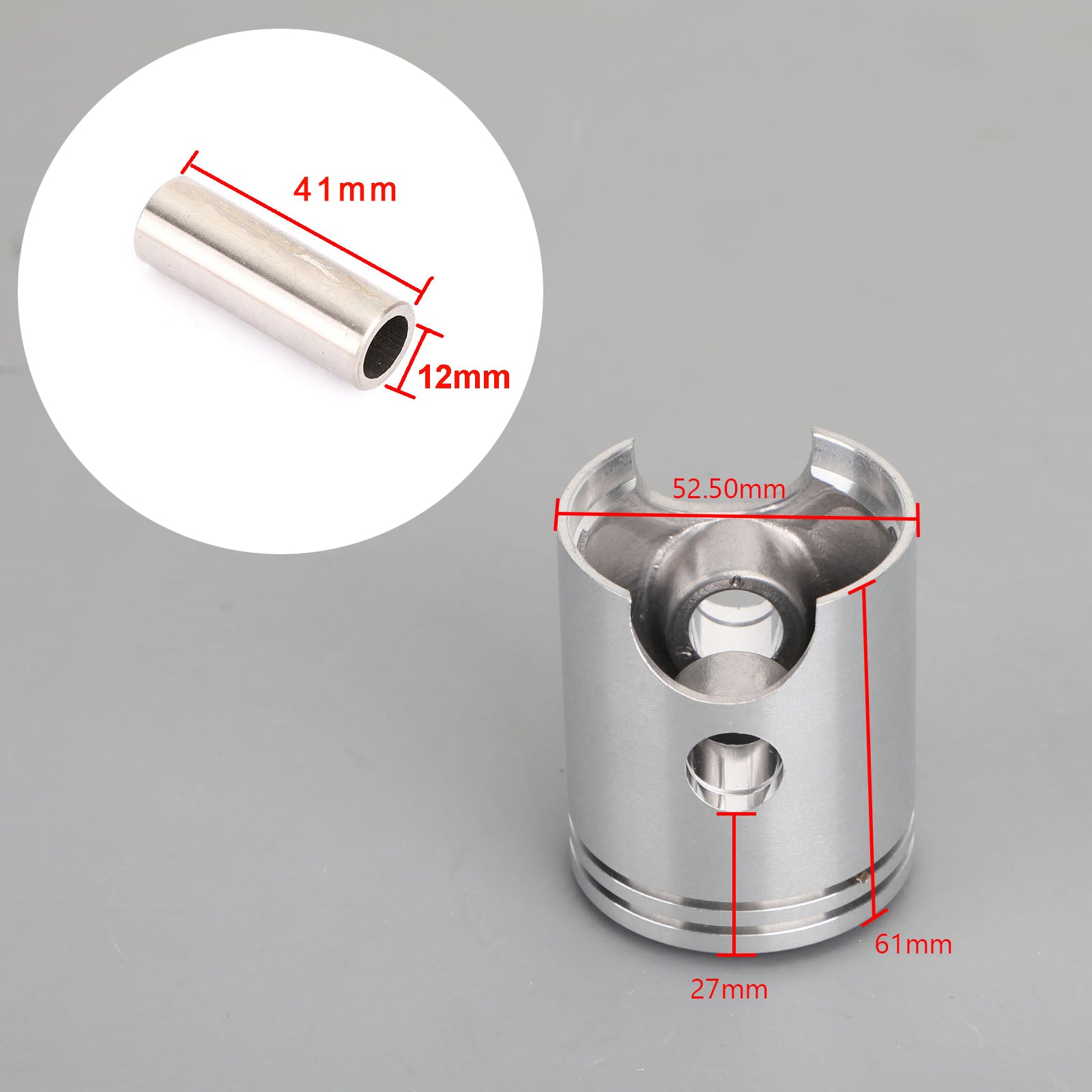 Juego de anillos de pasador de pistón STD/+0,25/+0,50 Tamaño del orificio apto para Yamaha YB 100/AG 100/DX 100/LT2 LT3 100