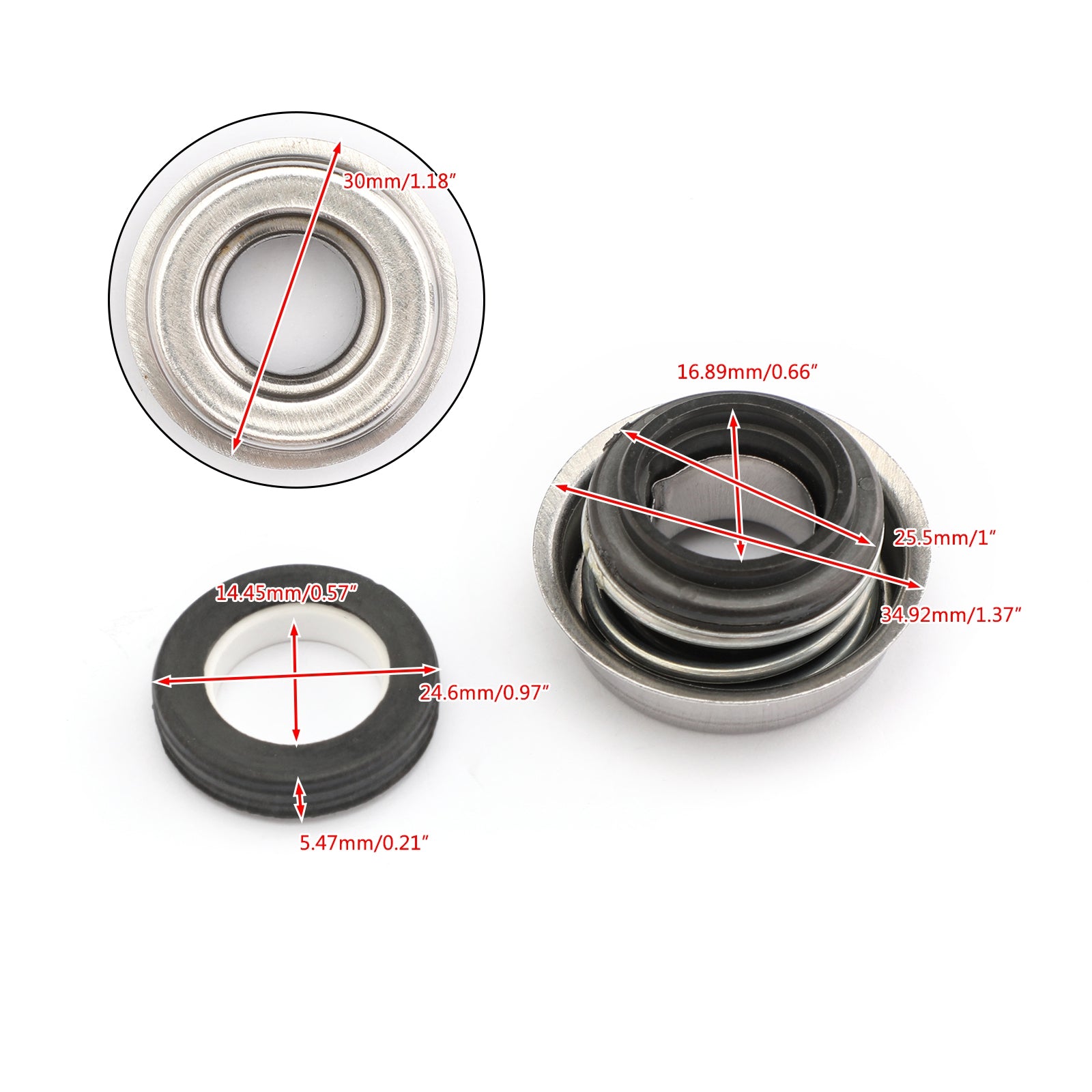 05-12 Kawasaki KVF750 Brute Force 750 4x4 4x4i Waterpompafdichting Mechanische kit