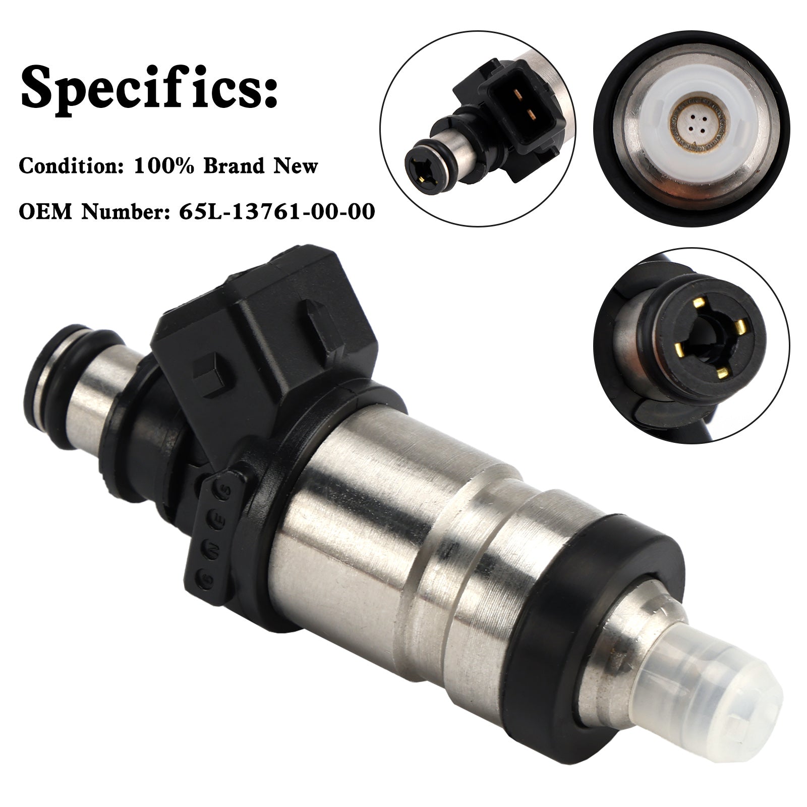 Yamaha 150/200/225 HP 2 Stroke 6pcs Inyector de combustible 65L-13761-00-00 genérico