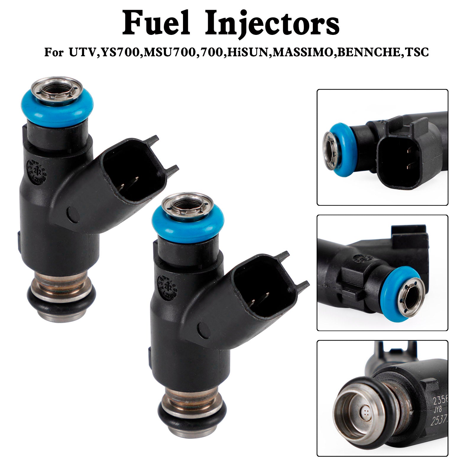 2PCS Fuel Injector For HiSun EFI 700 ATV UTV 16400-007C-0000 ,25160-F39-000, 358800001 25377439