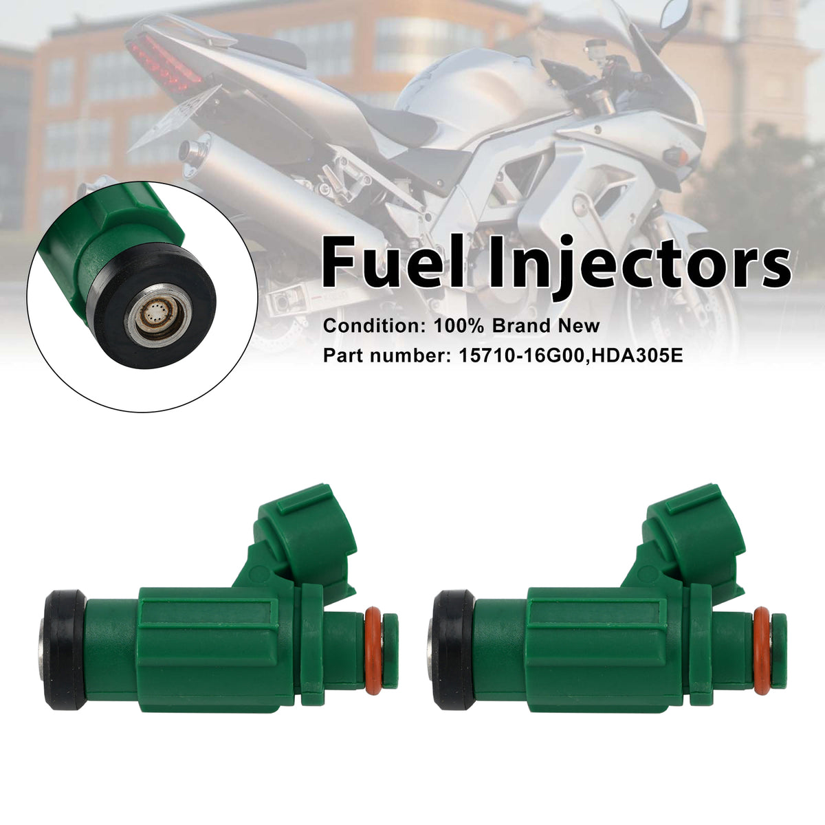 2PC 2003-2007 SUZUKI SV1000 1000S HDA305E Fuel Injectors 15710-16G00