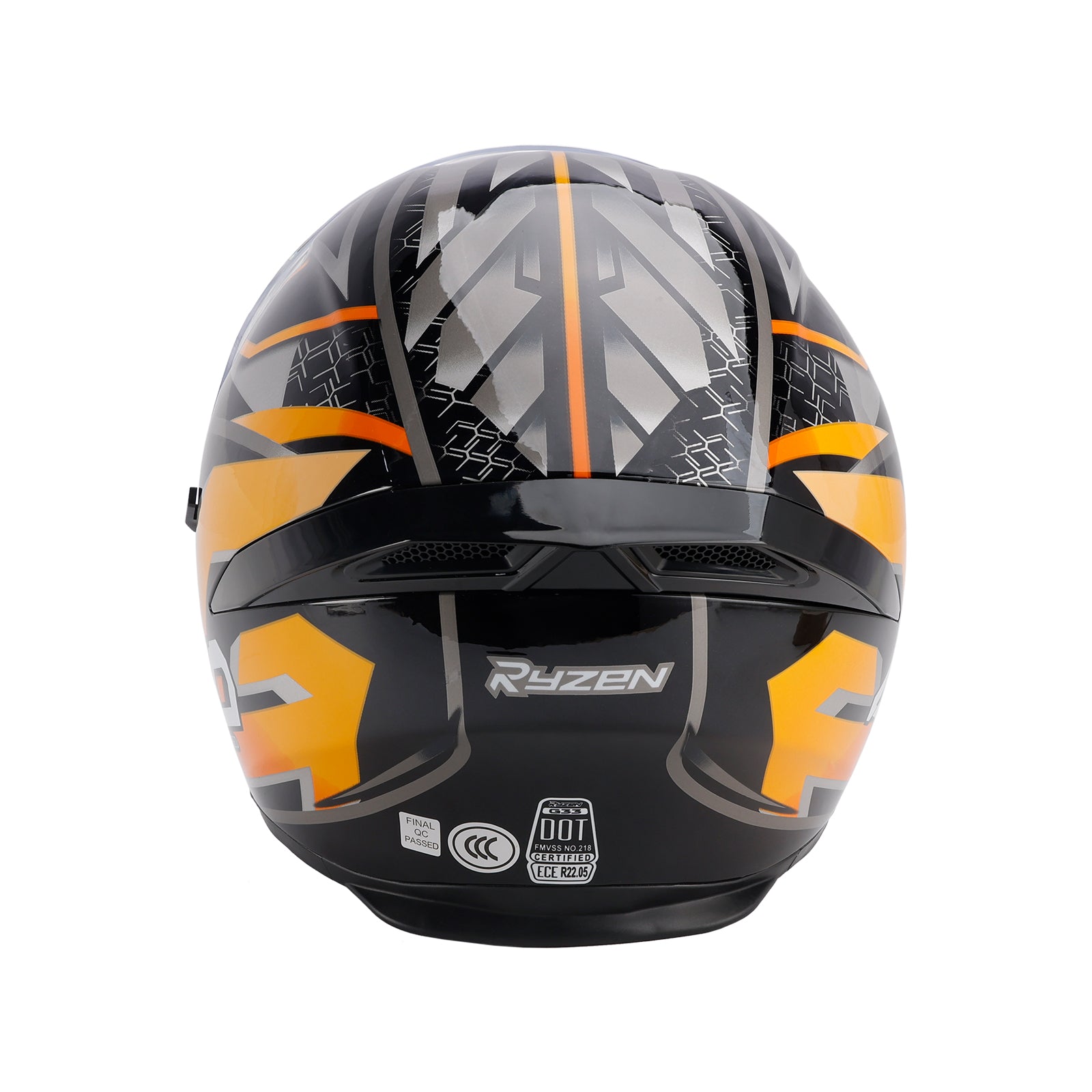 Amotopart DOT Motorcycle Helmet Adult Street Full Face Orange