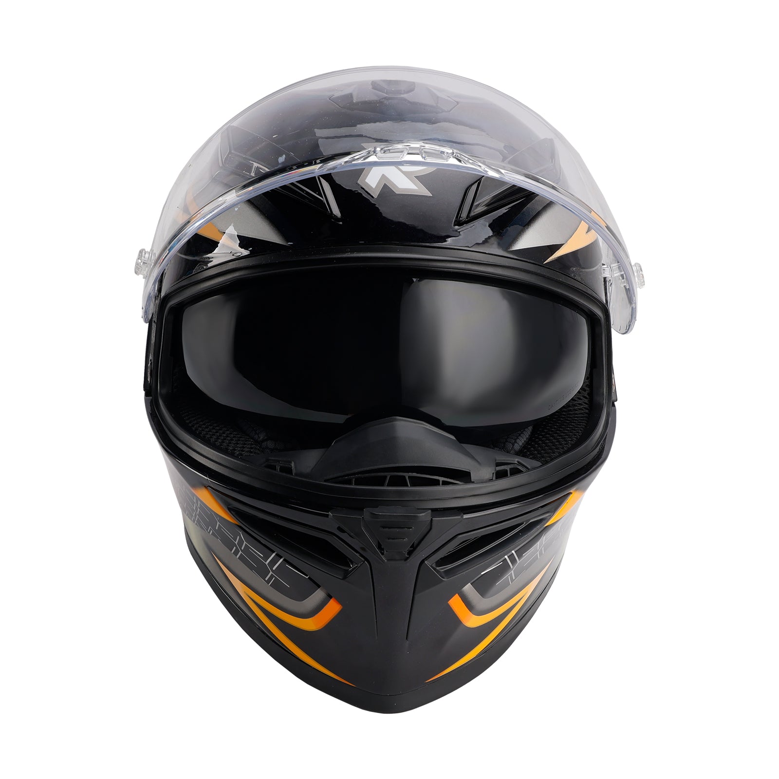 Amotopart DOT Motorcycle Helmet Adult Street Full Face Orange