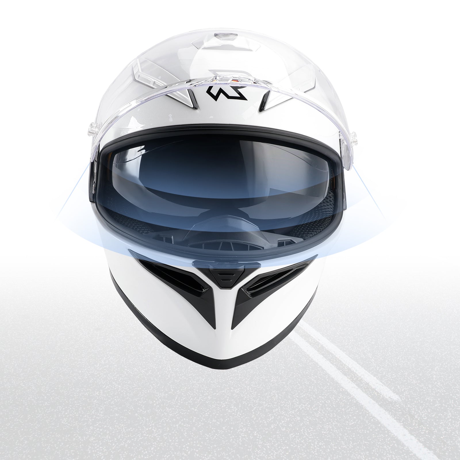 Amotopart DOT Motorcycle Helmet Adult Street Full Face White