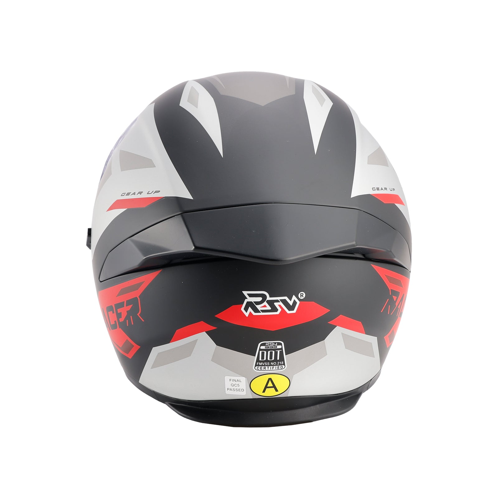 Amotopart DOT Motorcycle Helmet Adult Street Full Face Red Black
