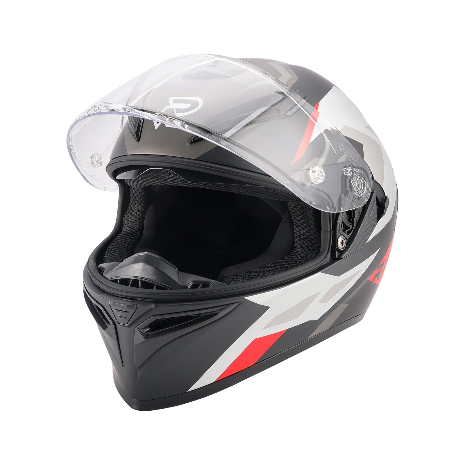 Amotopart DOT Motorcycle Helmet Adult Street Full Face Red Black