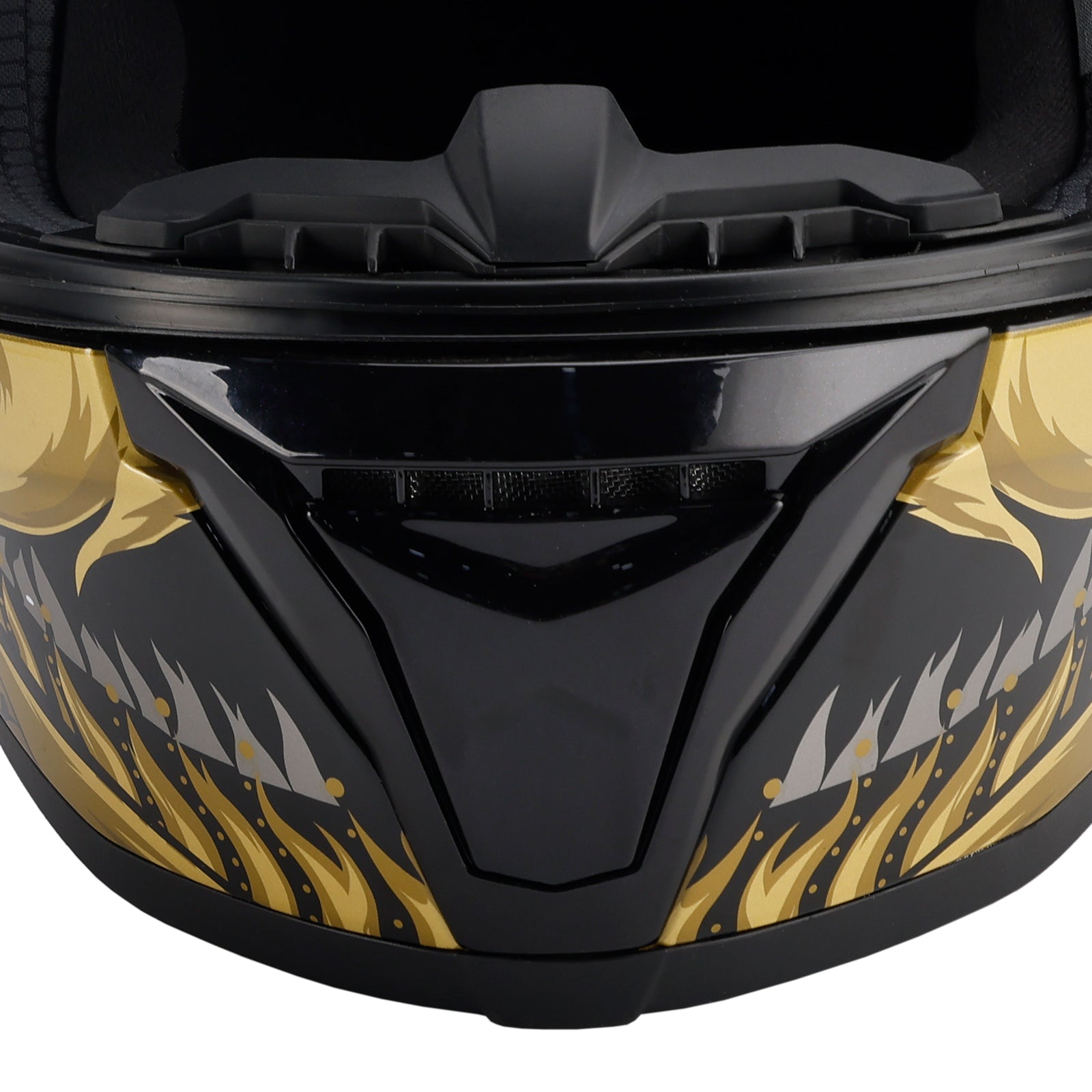 Amotopart DOT Motorcycle Helmet Adult Street Full Face Black gold