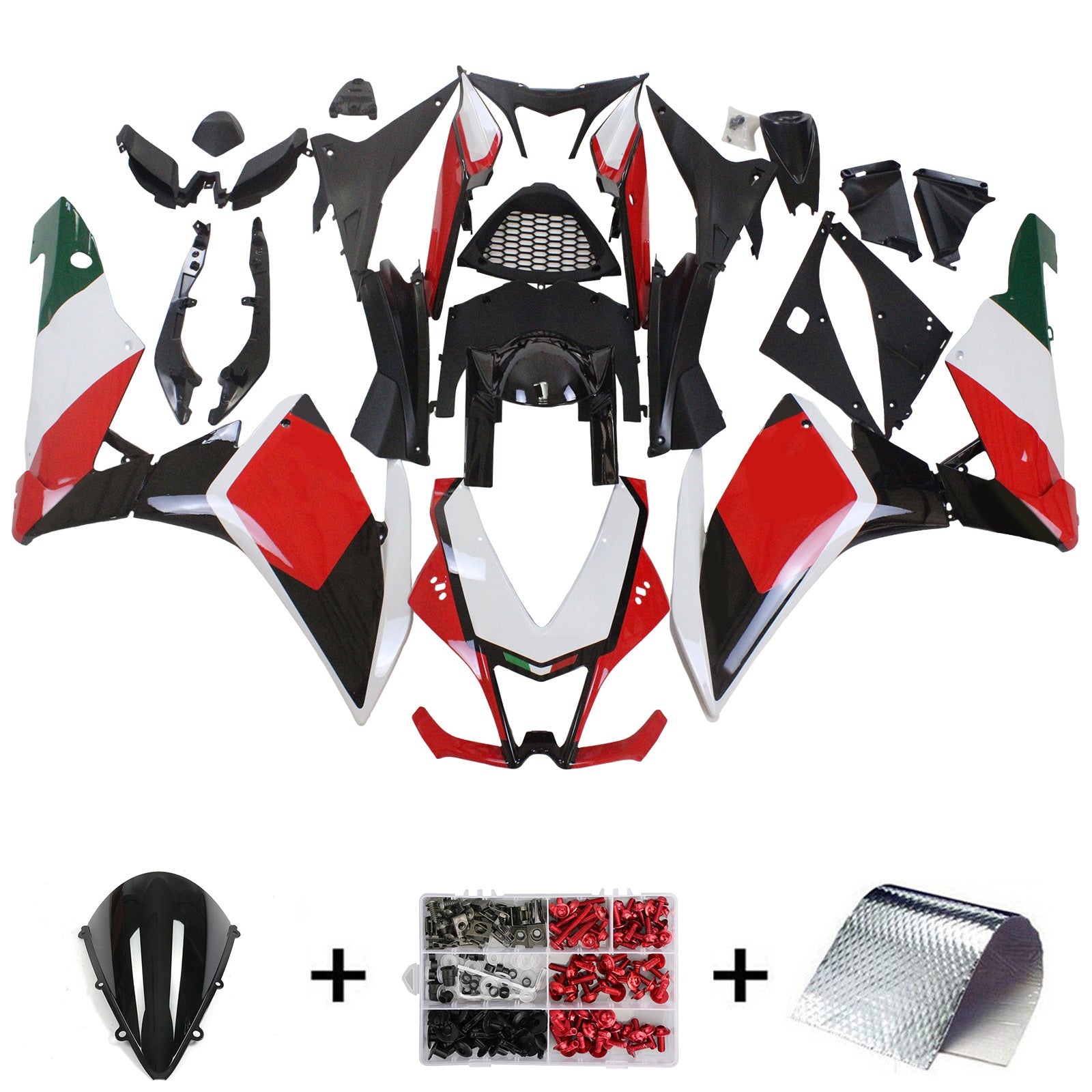 Amotopart Aprilia 2009-2015 RSV4 1000 Red Black Fairing Kit