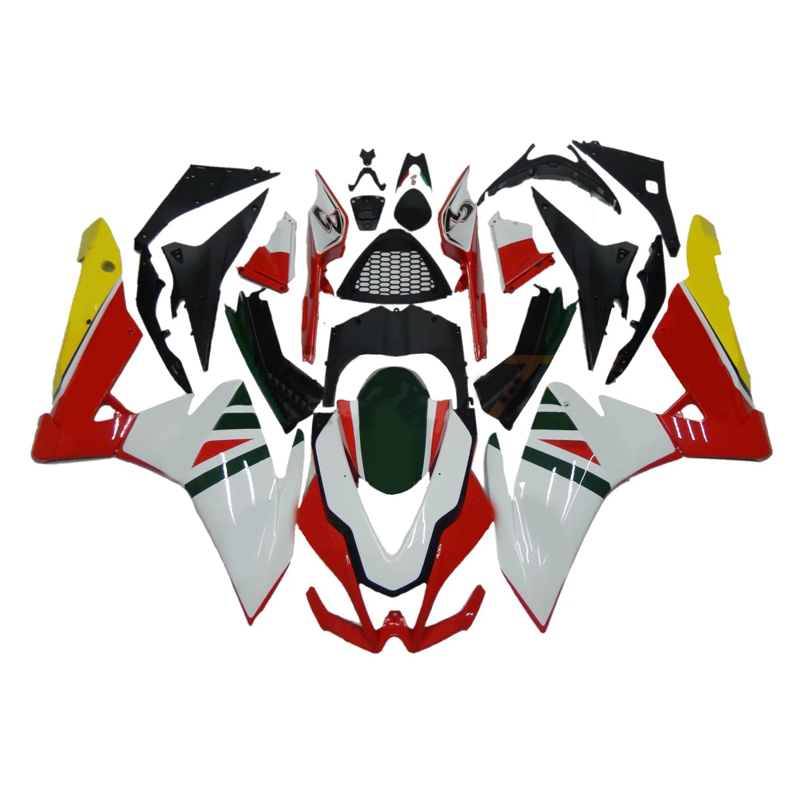 Amotopart 2009-2015 RSV4 1000 Aprilia White & Red Style5 Fairing Kit