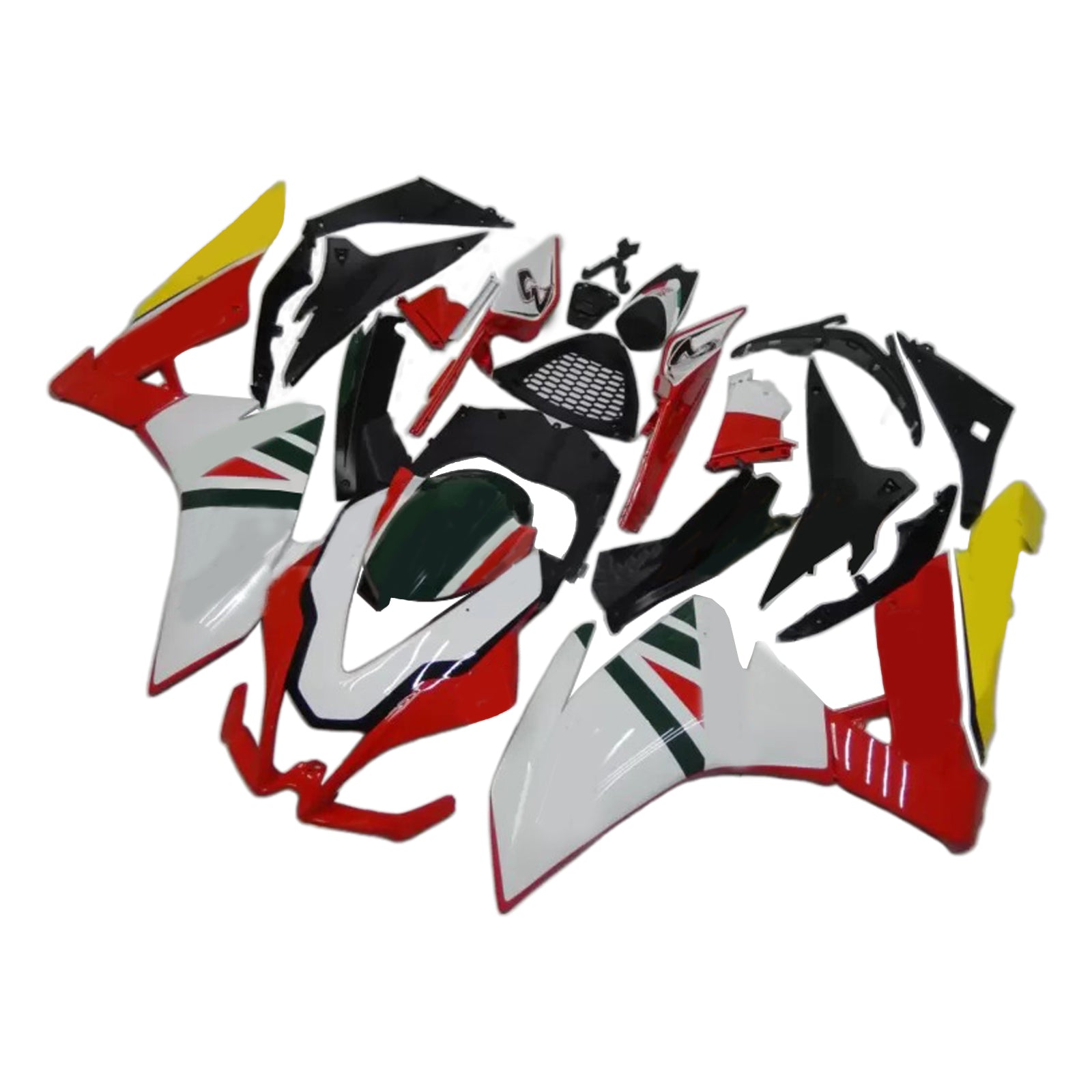 Amotopart 2009-2015 RSV4 1000 Aprilia White & Red Style5 Fairing Kit