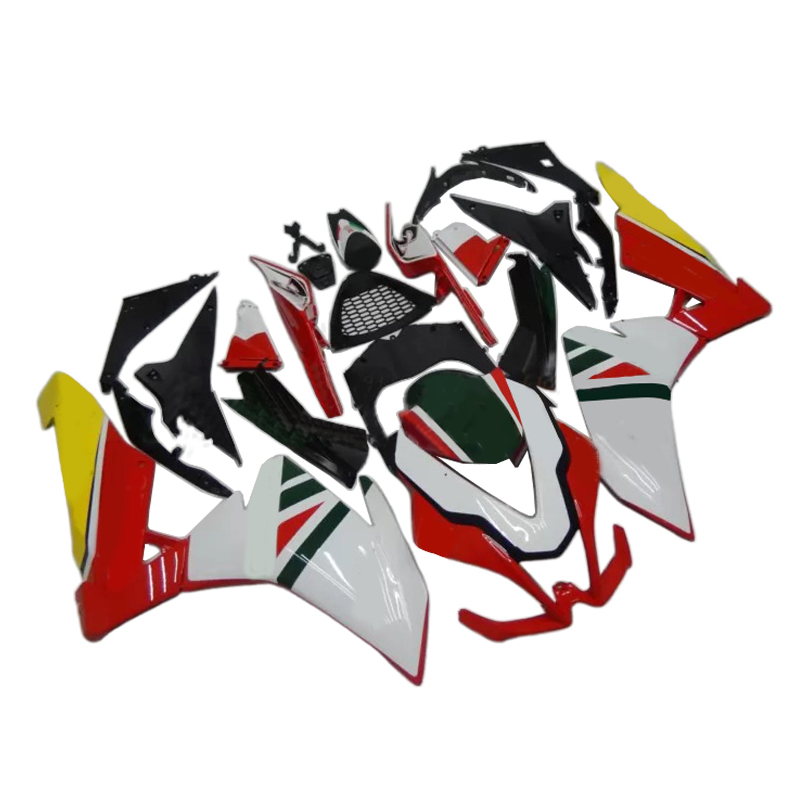 Amotopart 2009-2015 RSV4 1000 Aprilia White & Red Style5 Fairing Kit