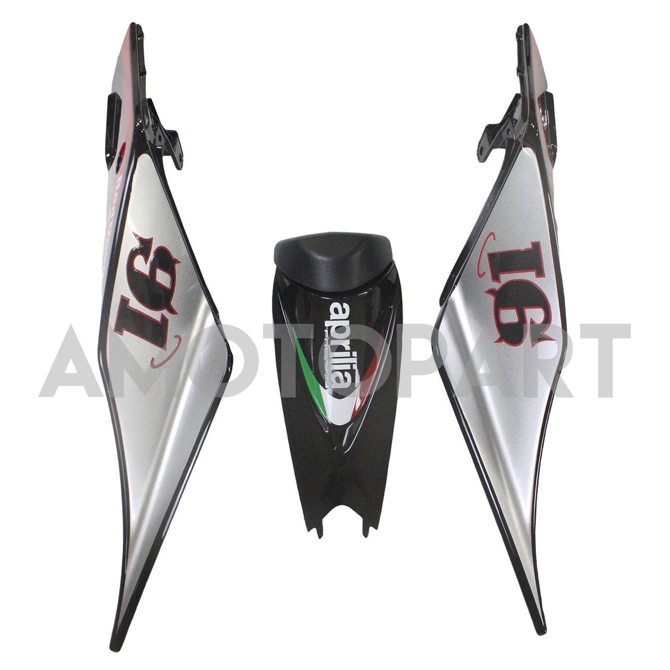 Amotopart 2009-2015 RSV4 1000 Aprilia Gray & Red Fairing Kit