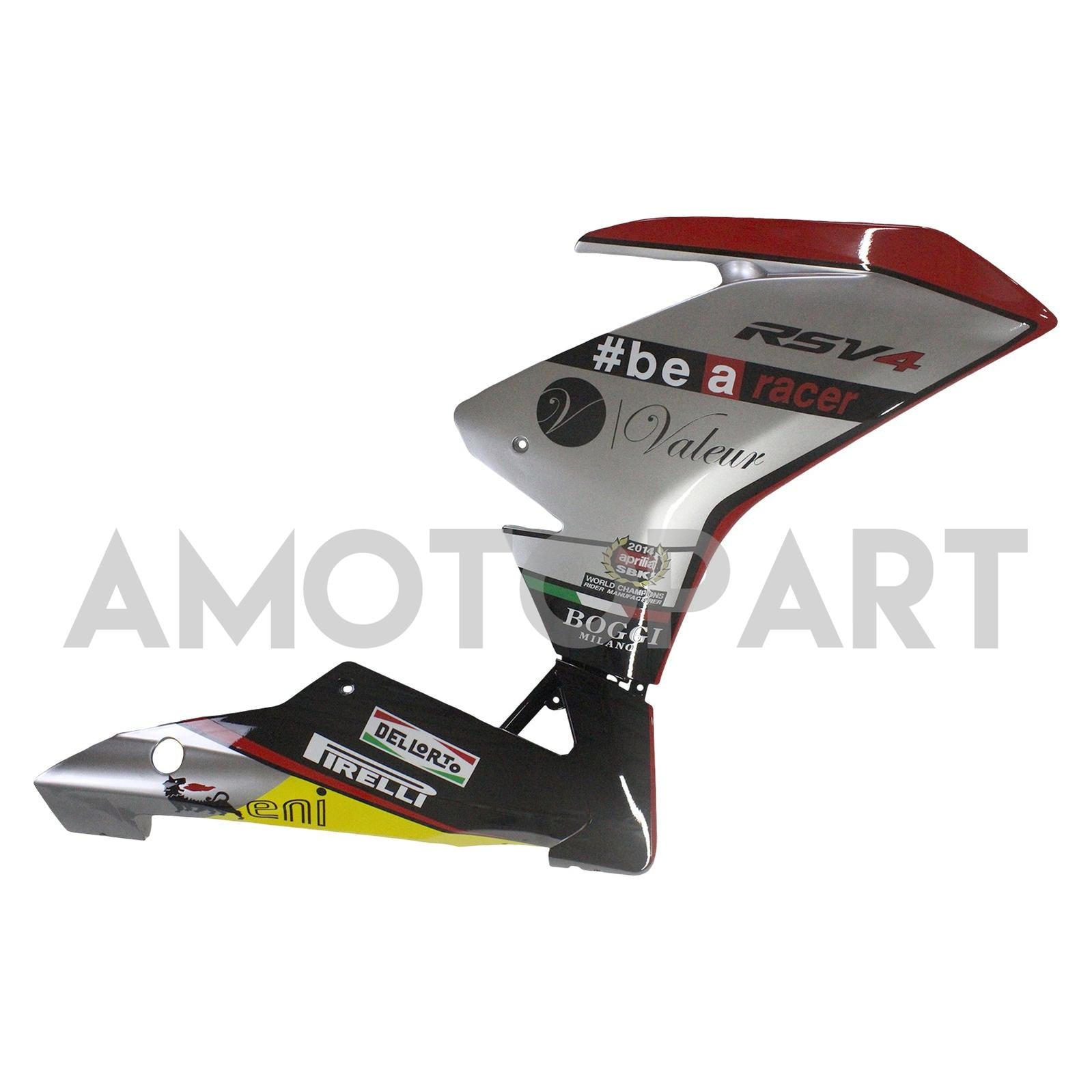 Amotopart 2009-2015 RSV4 1000 Aprilia Gray & Red Fairing Kit