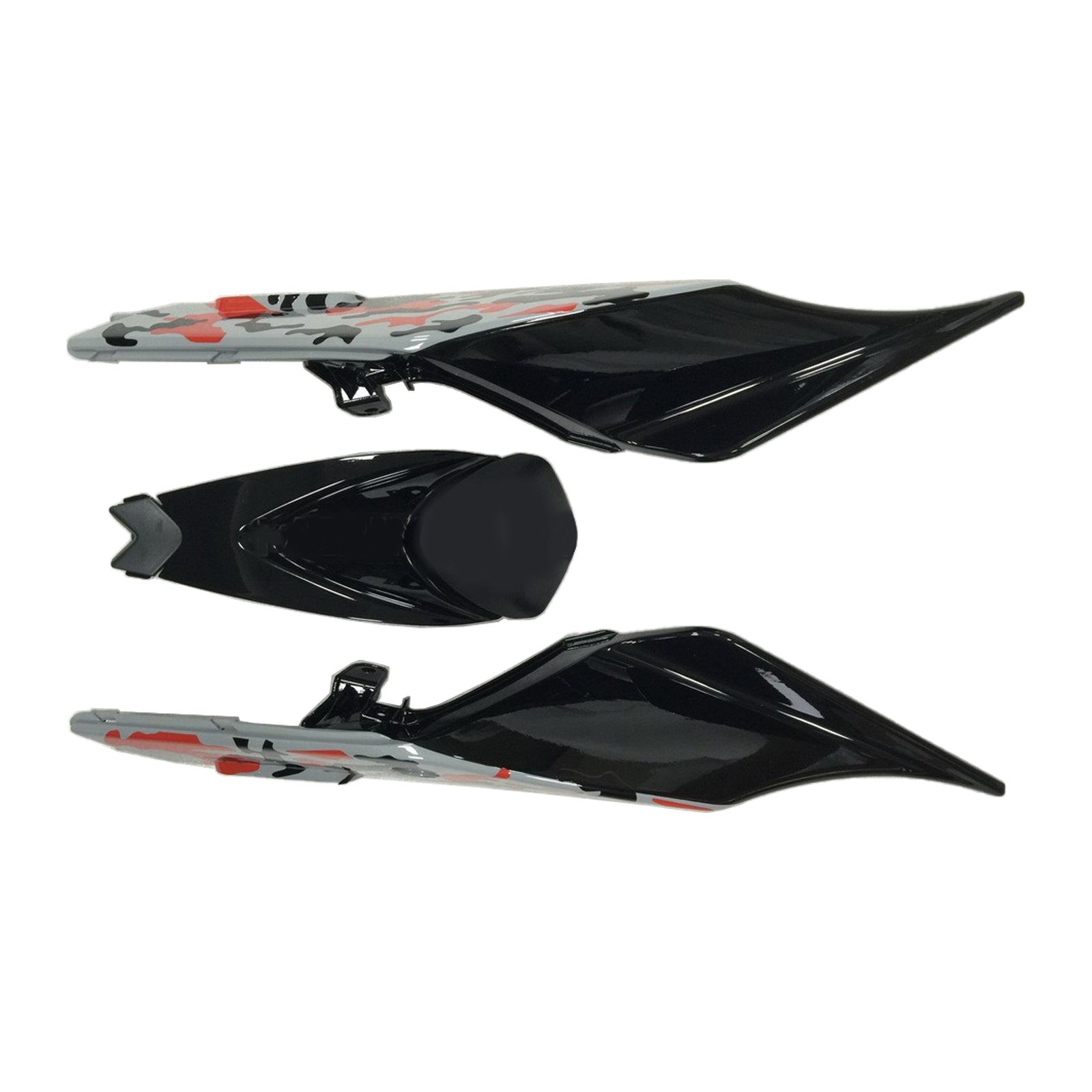 Amotopart 2009-2015 RSV4 1000 Aprilia Red & Grey Camo Fairing Kit