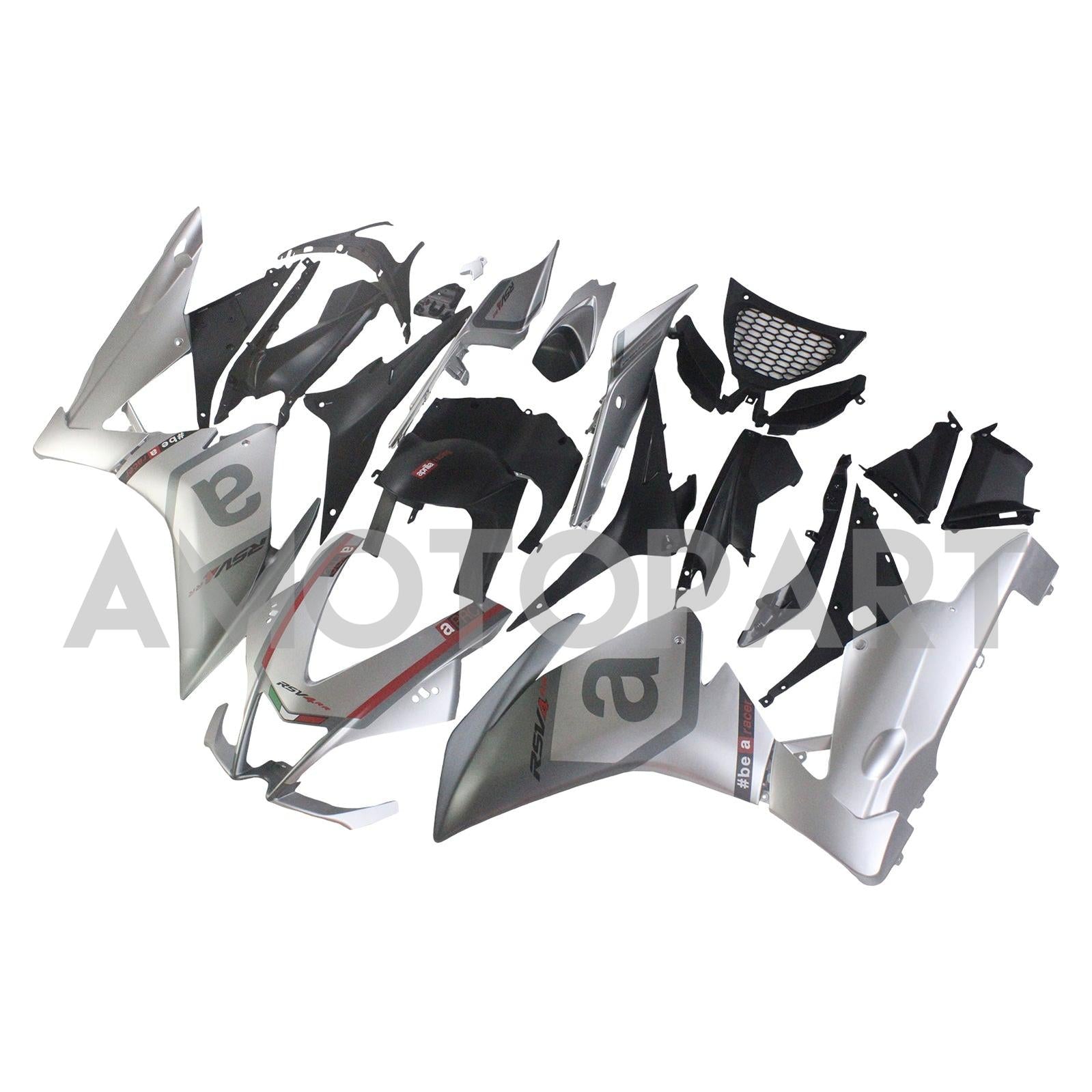 Amotopart 2009-2015 RSV4 1000 アプリリア グレー&シルバー フェアリングキット