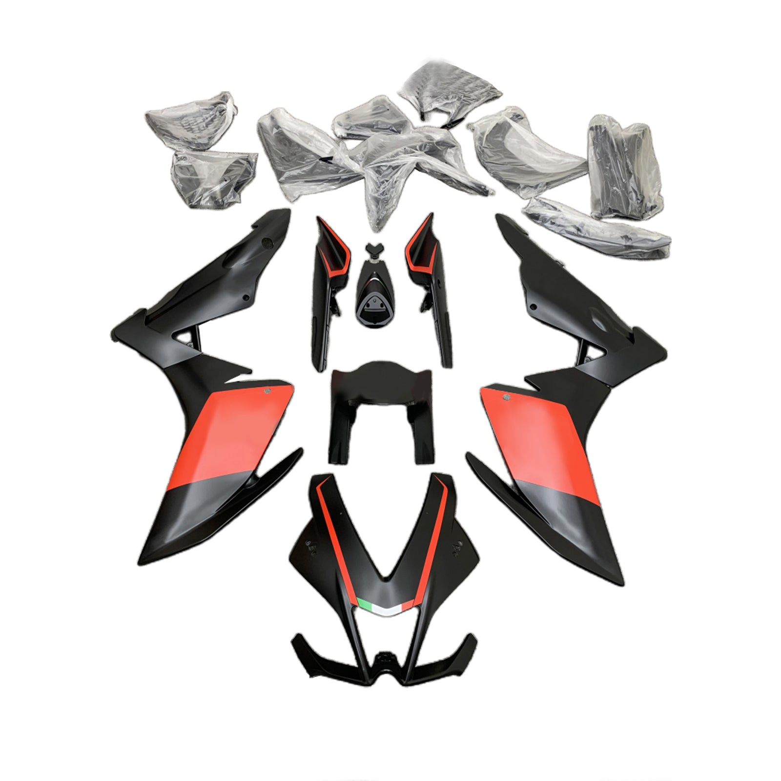 Amotopart 2009-2015 RSV4 1000 Aprilia Red&Black Style1 Fairing Kit