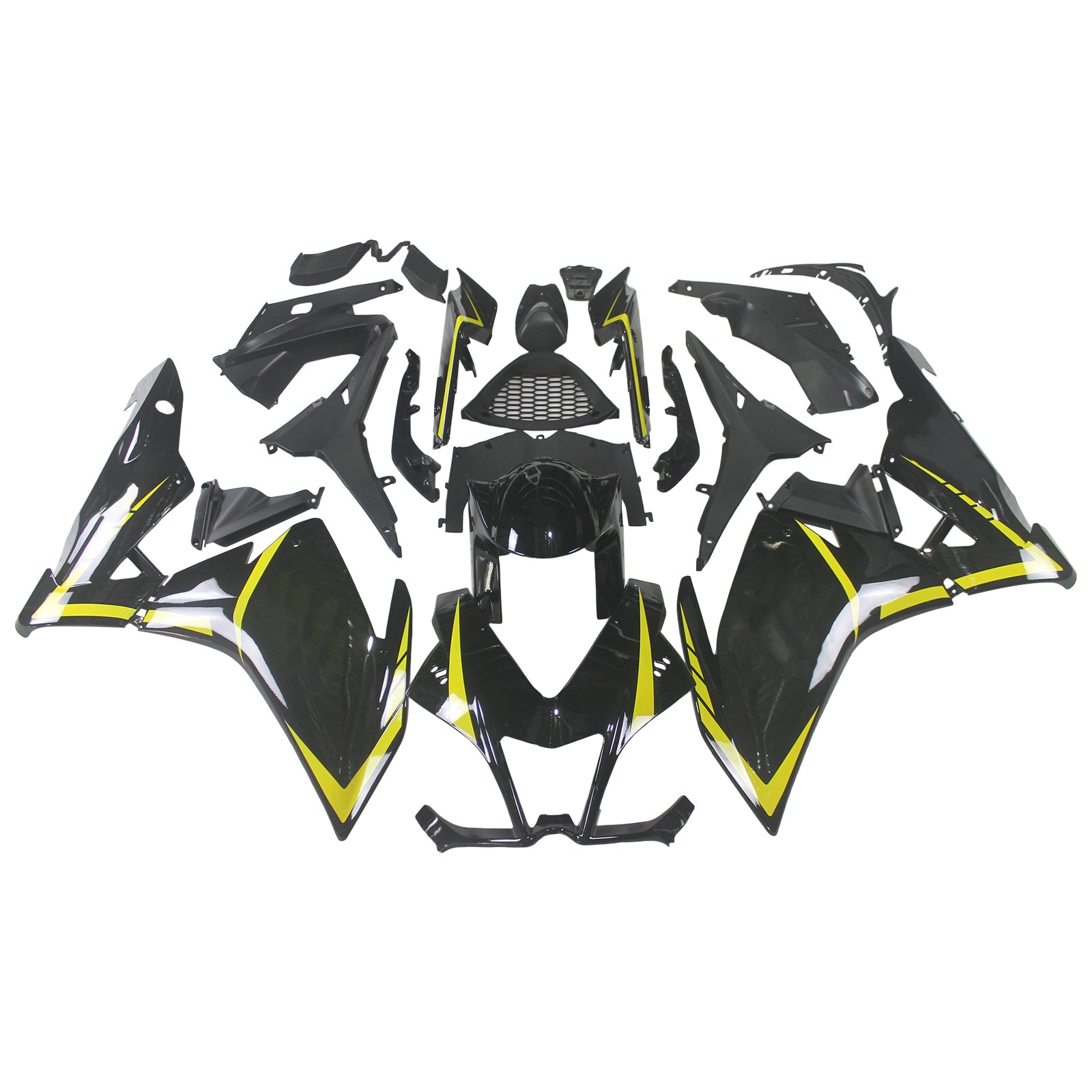 Amotopart 2009-2015 RSV4 1000 Aprilia Black & Yellow Fairing Kit