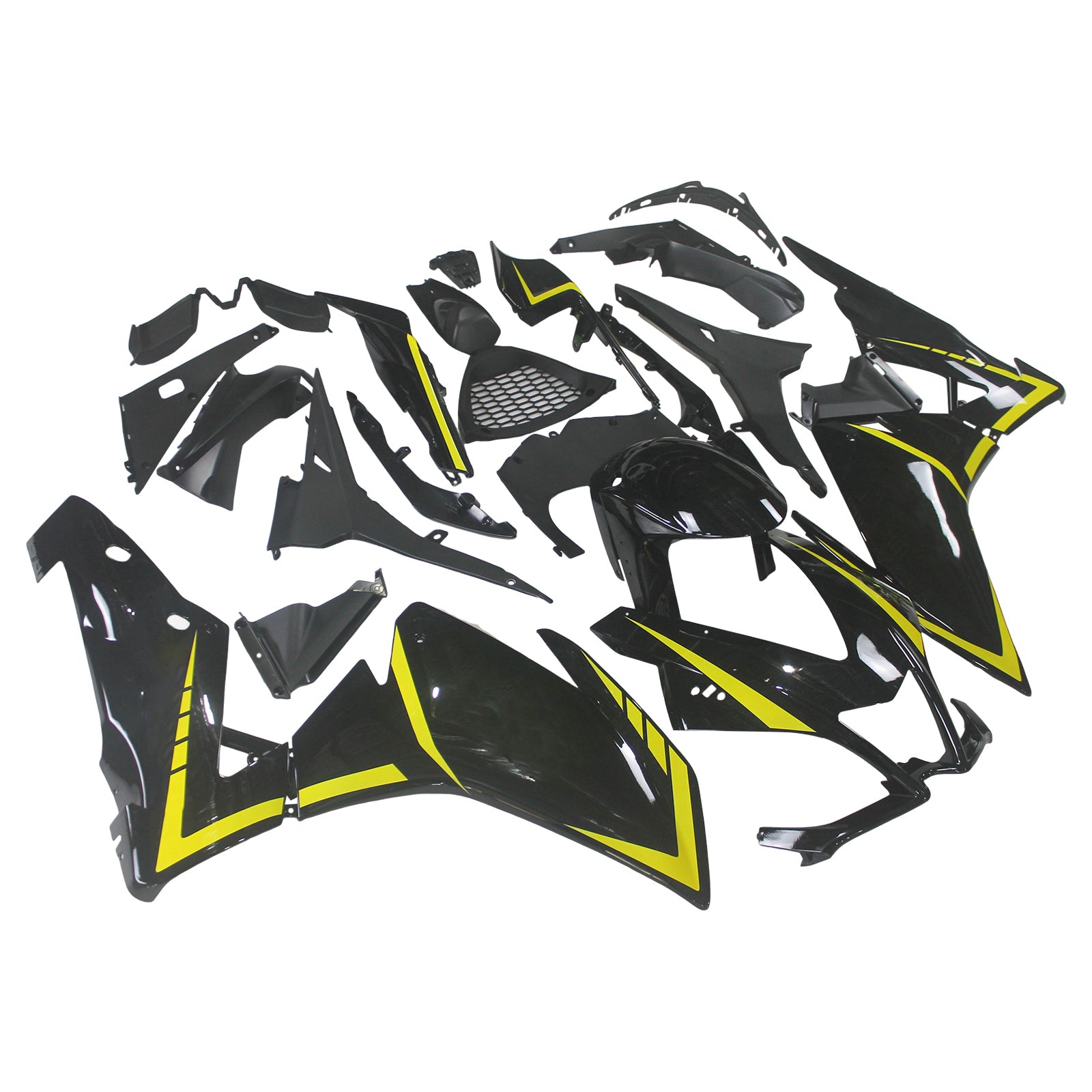 Amotopart 2009-2015 RSV4 1000 Aprilia Black & Yellow Fairing Kit