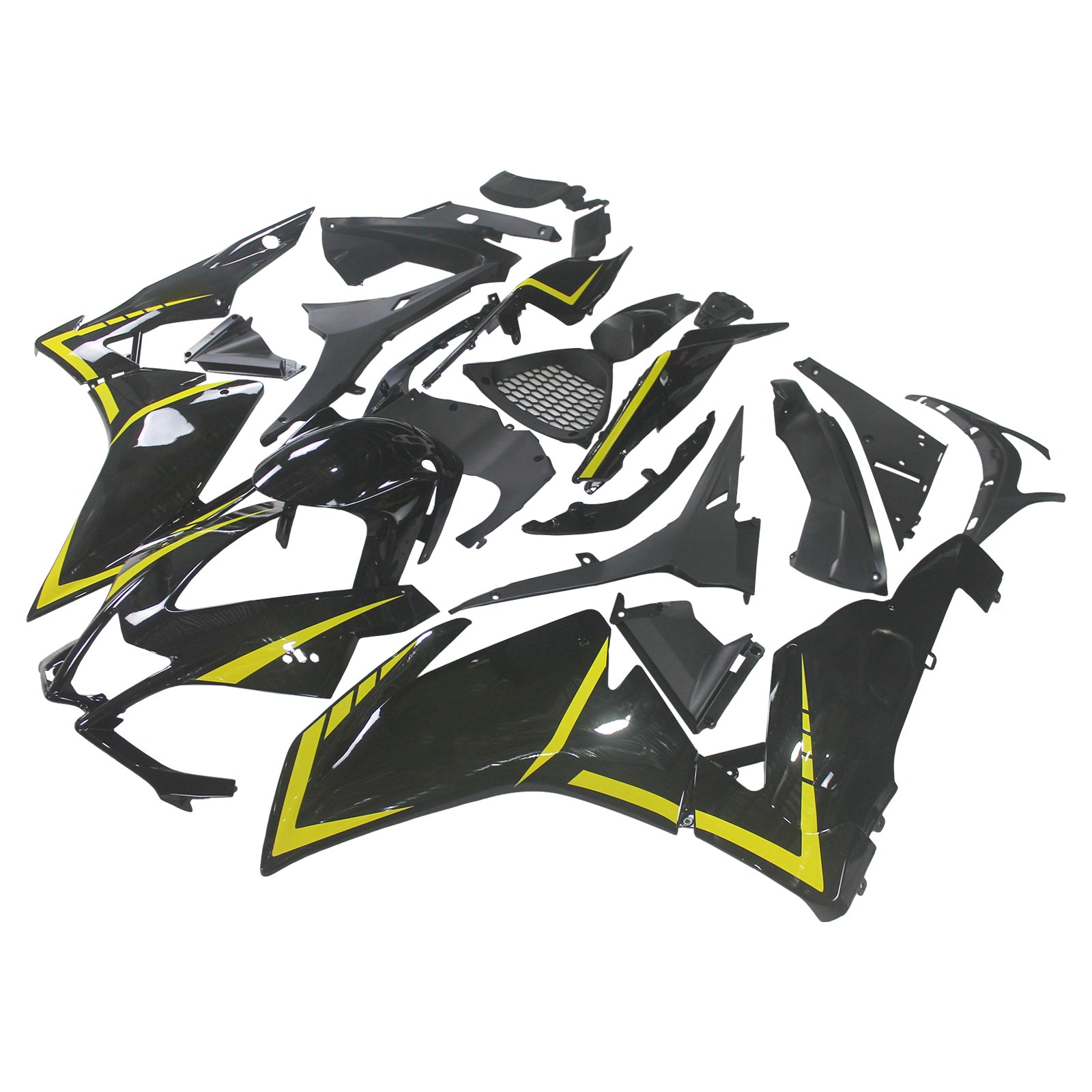 Amotopart 2009-2015 RSV4 1000 Aprilia Black & Yellow Fairing Kit