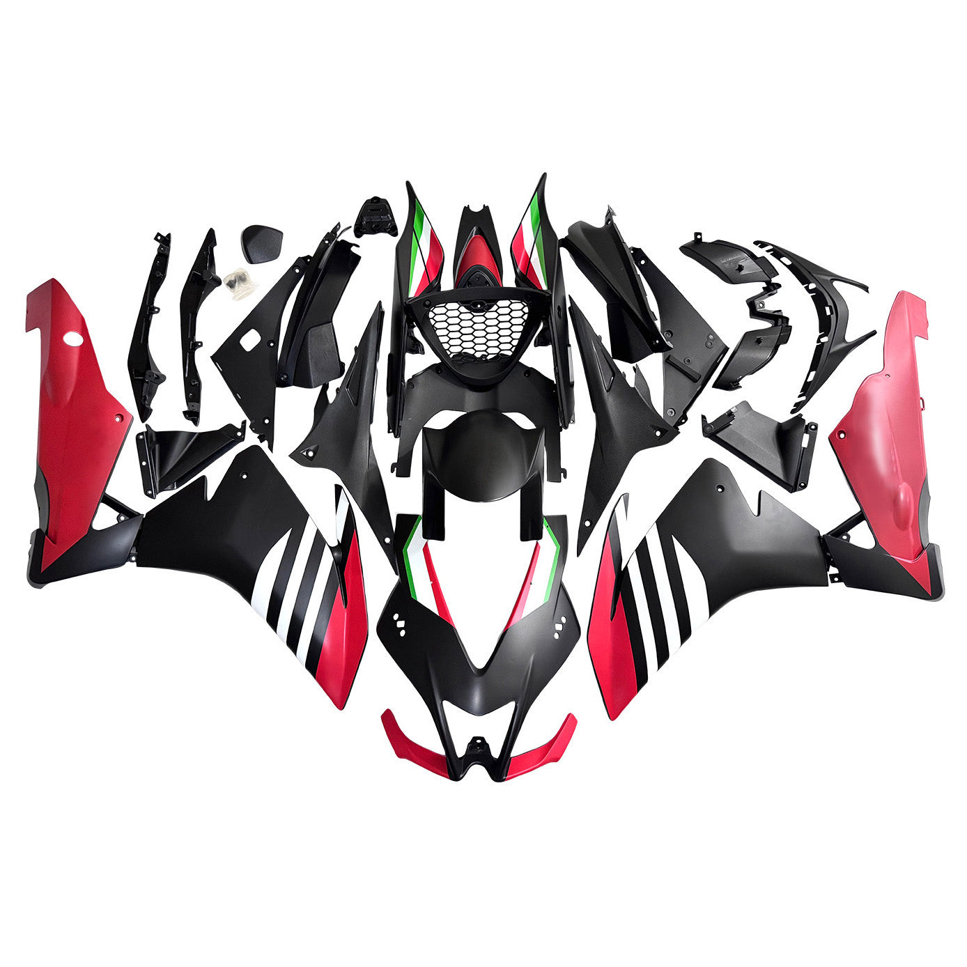 Amotopart 2009-2015 Aprilia RSV4 1000 White Black Red Fairing Kit