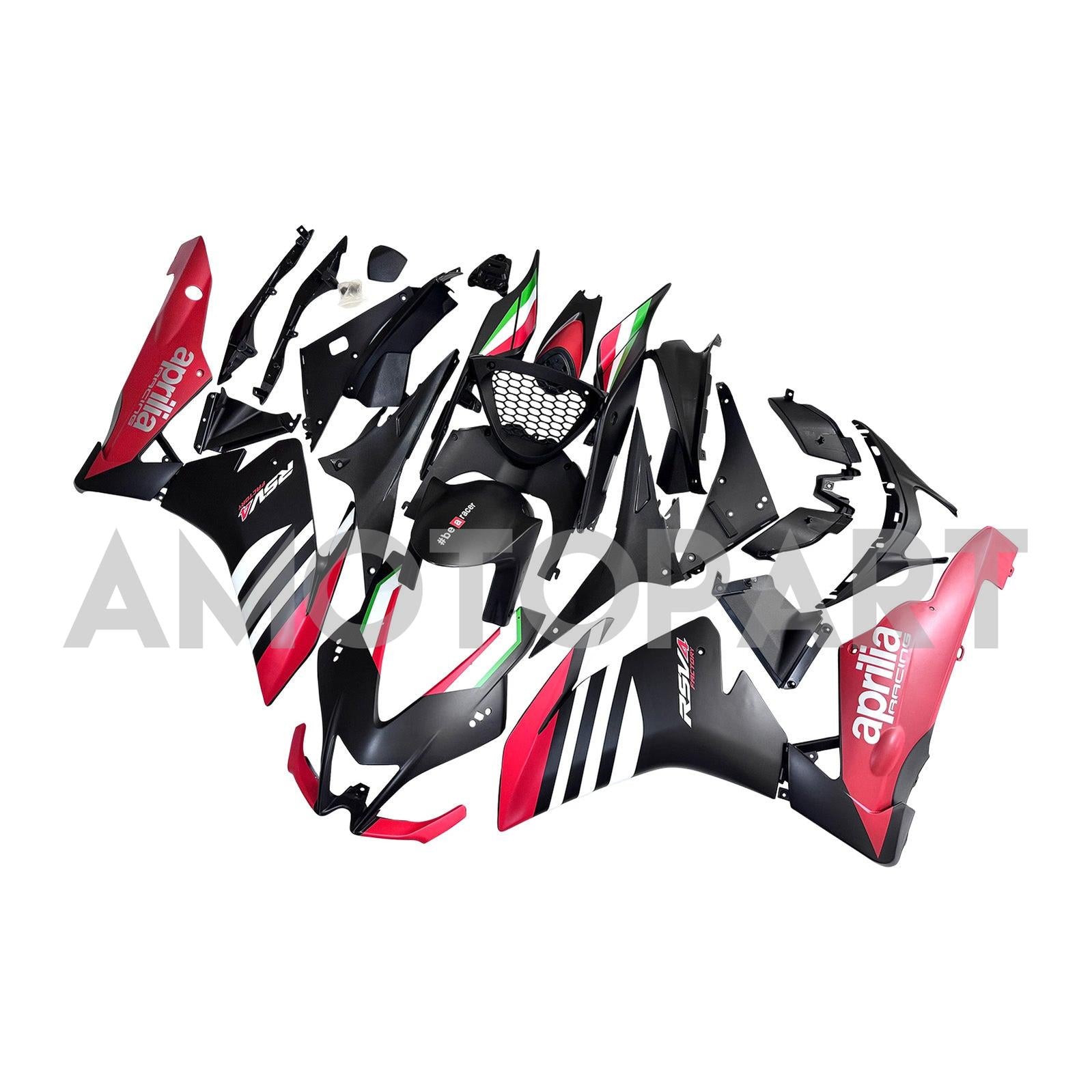Amotopart 2009-2015 Aprilia RSV4 1000 White Black Red Fairing Kit