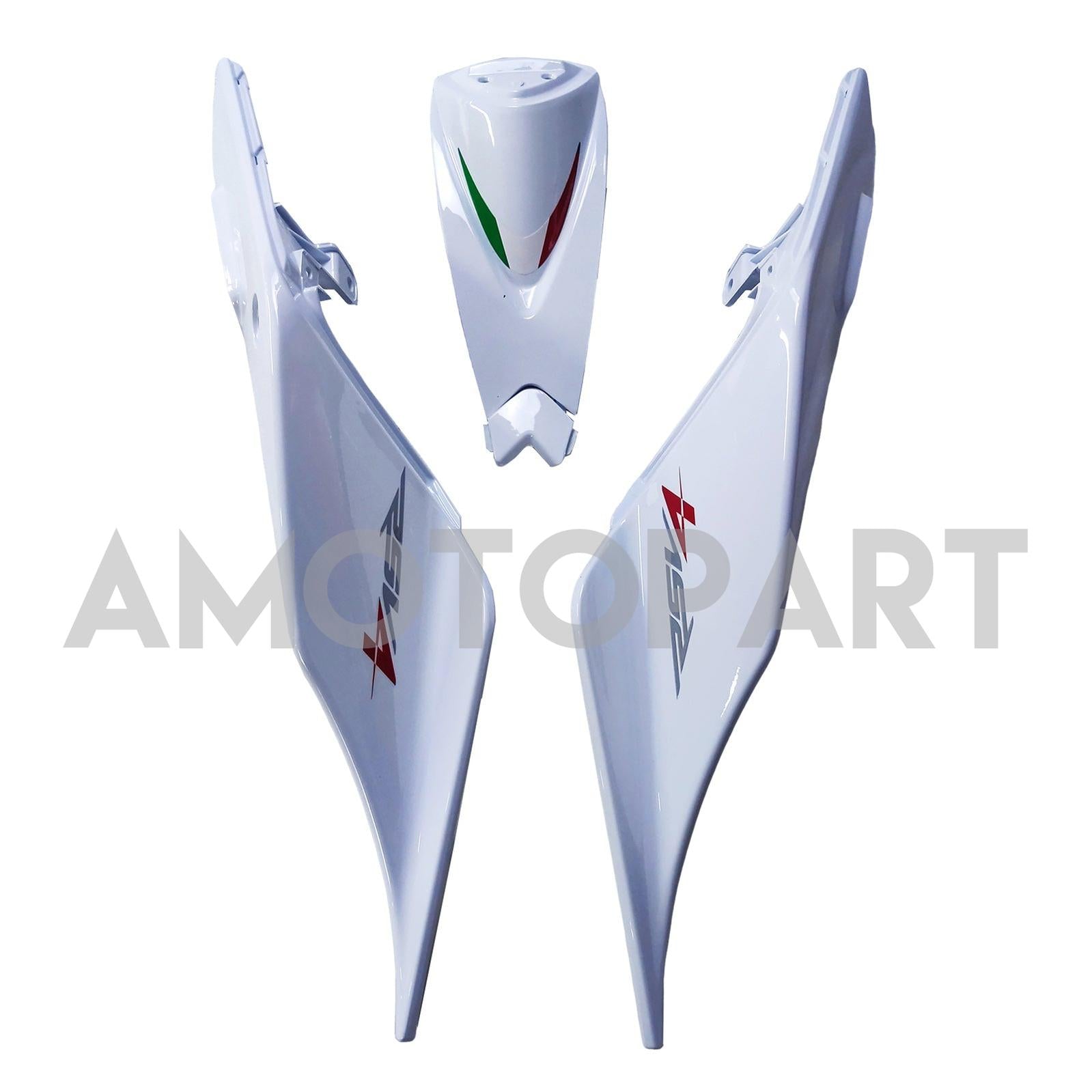 Amotopart 2009-2015 Aprilia RSV4 1000 White Black Green Fairing Kit