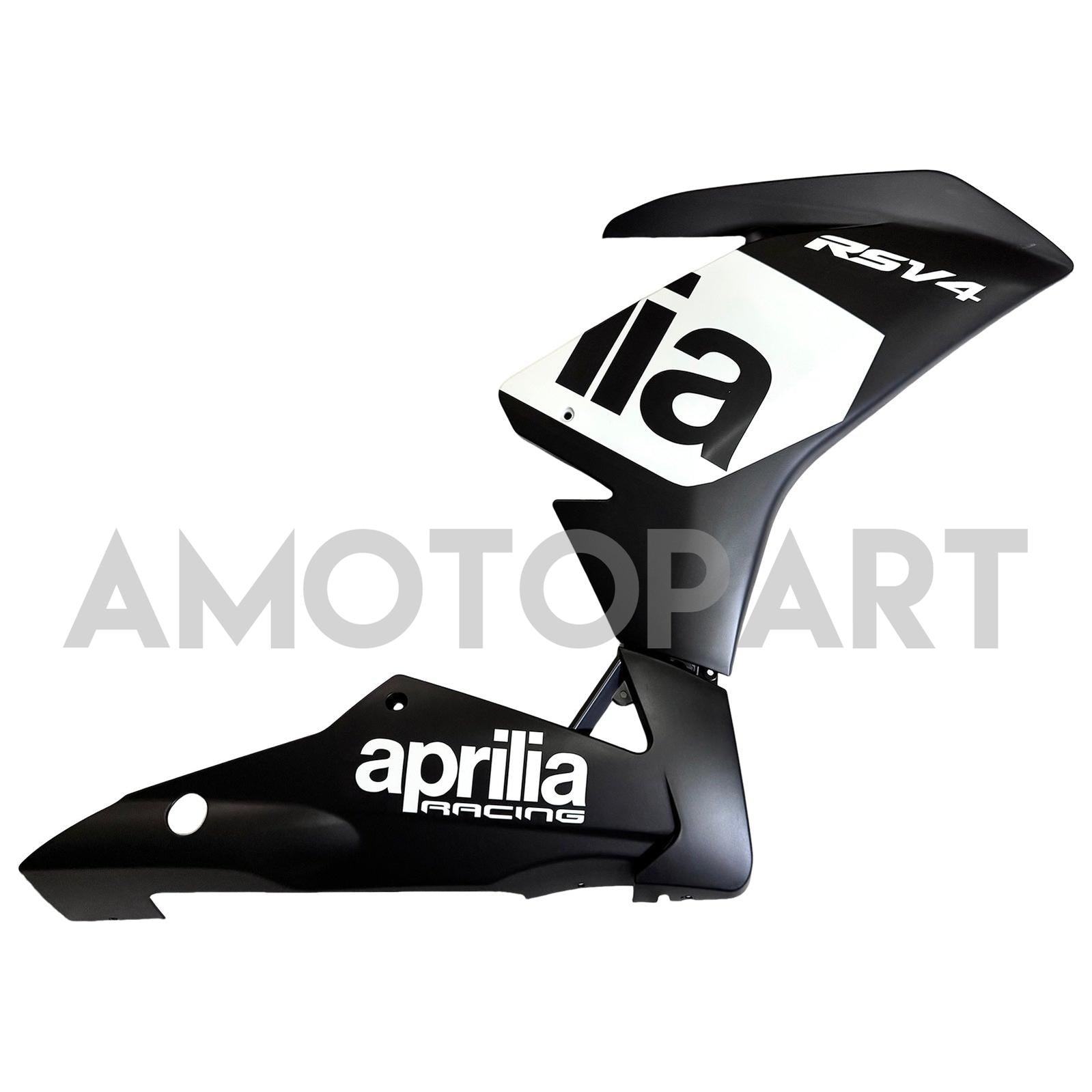 Amotopart 2009-2015 Aprilia RSV4 1000 White Black Fairing Kit
