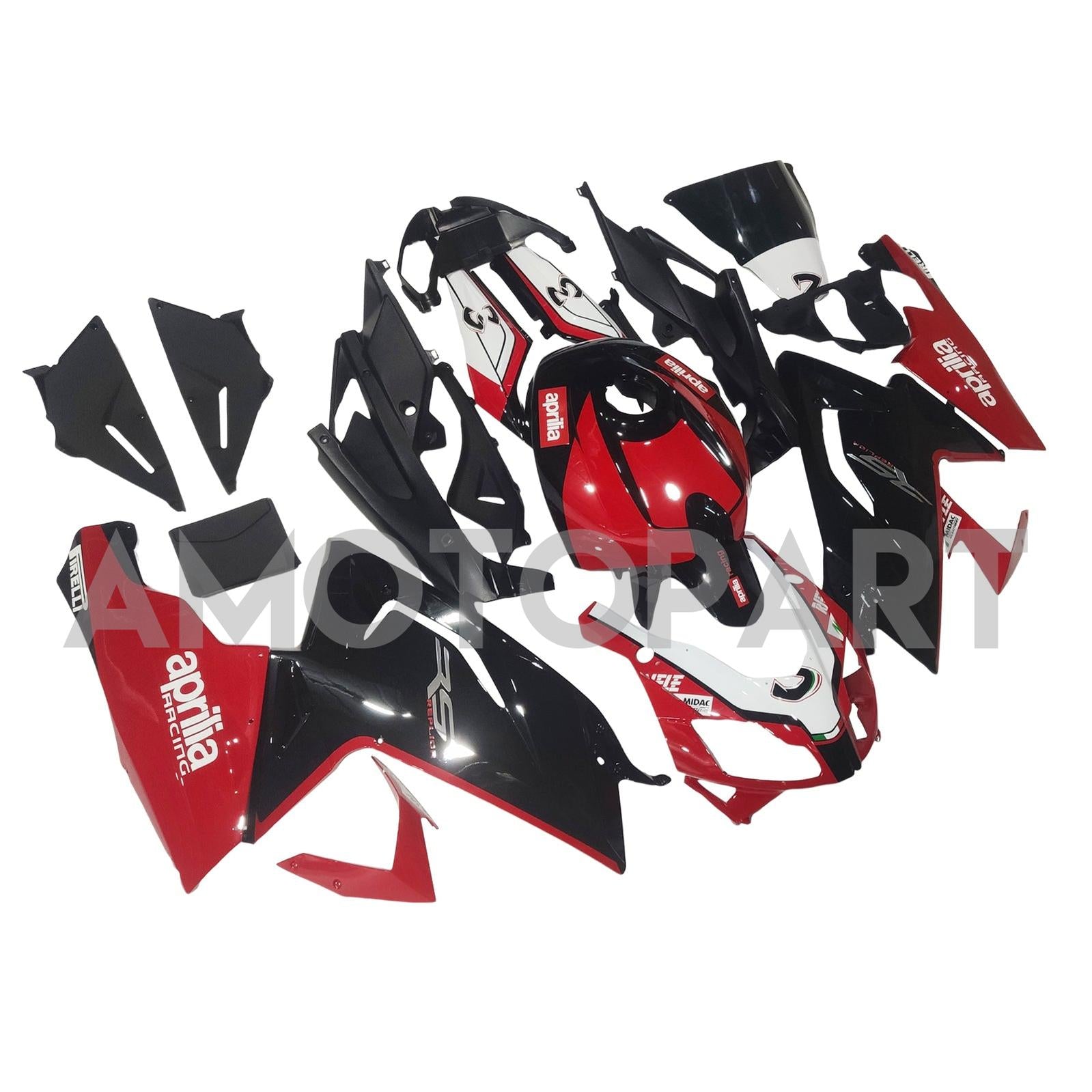 Amotopart Aprilia 2006-2011 RS125 Black & Red Fairing Kit