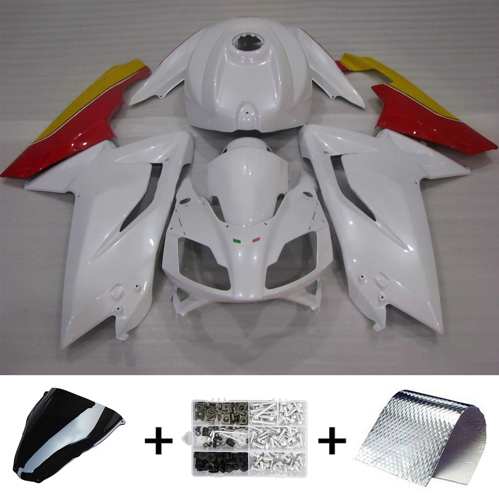 Amotopart Aprilia 2006-2011 RS125 Rød & hvid stil2 Fairing Kit
