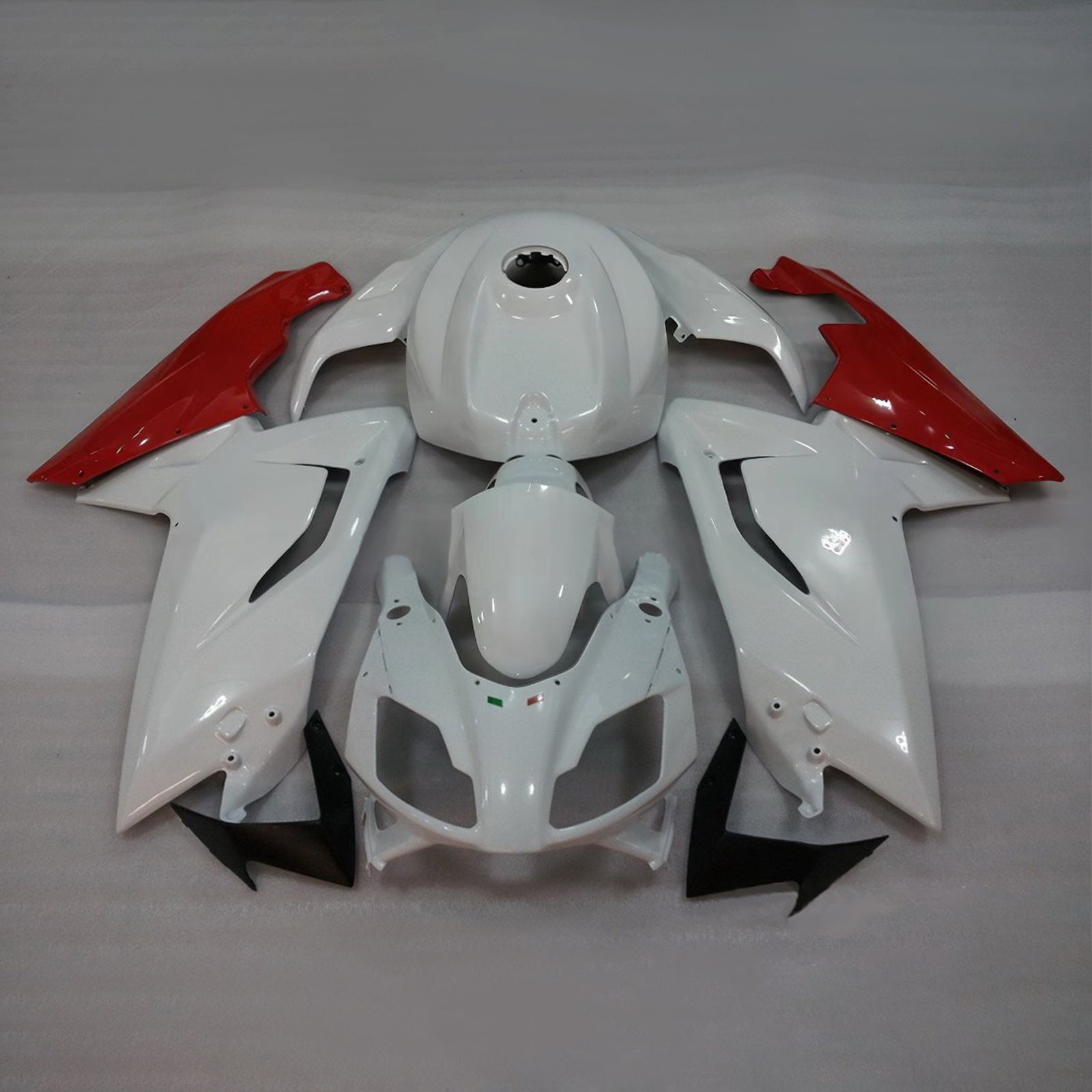 Amotopart Aprilia RS125 2006-2011 Rouge&Kit de carénage blanc Style7