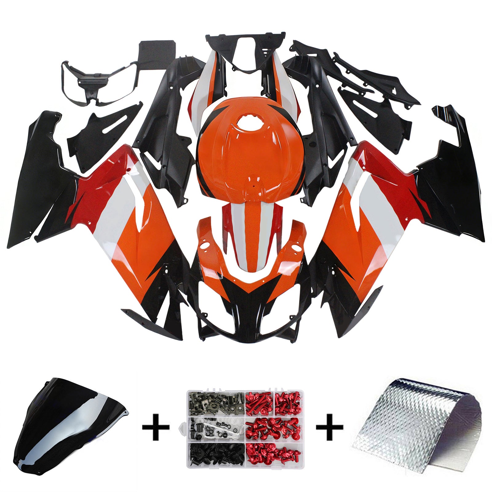 Amotopart Aprilia 2006-2011 RS125 Red&Orange Fairing Kit