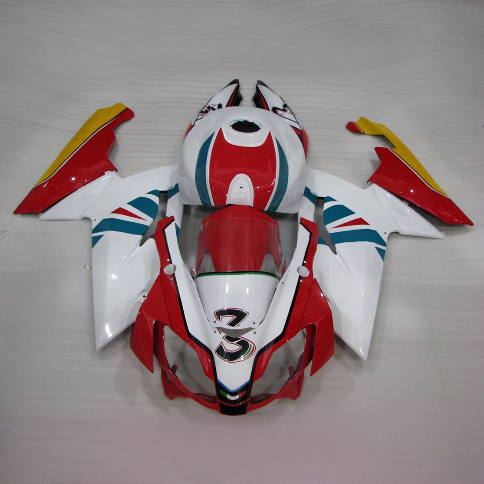 Amotopart Aprilia 2006-2011 RS125 Rot&White Style6 Verkleidungssatz