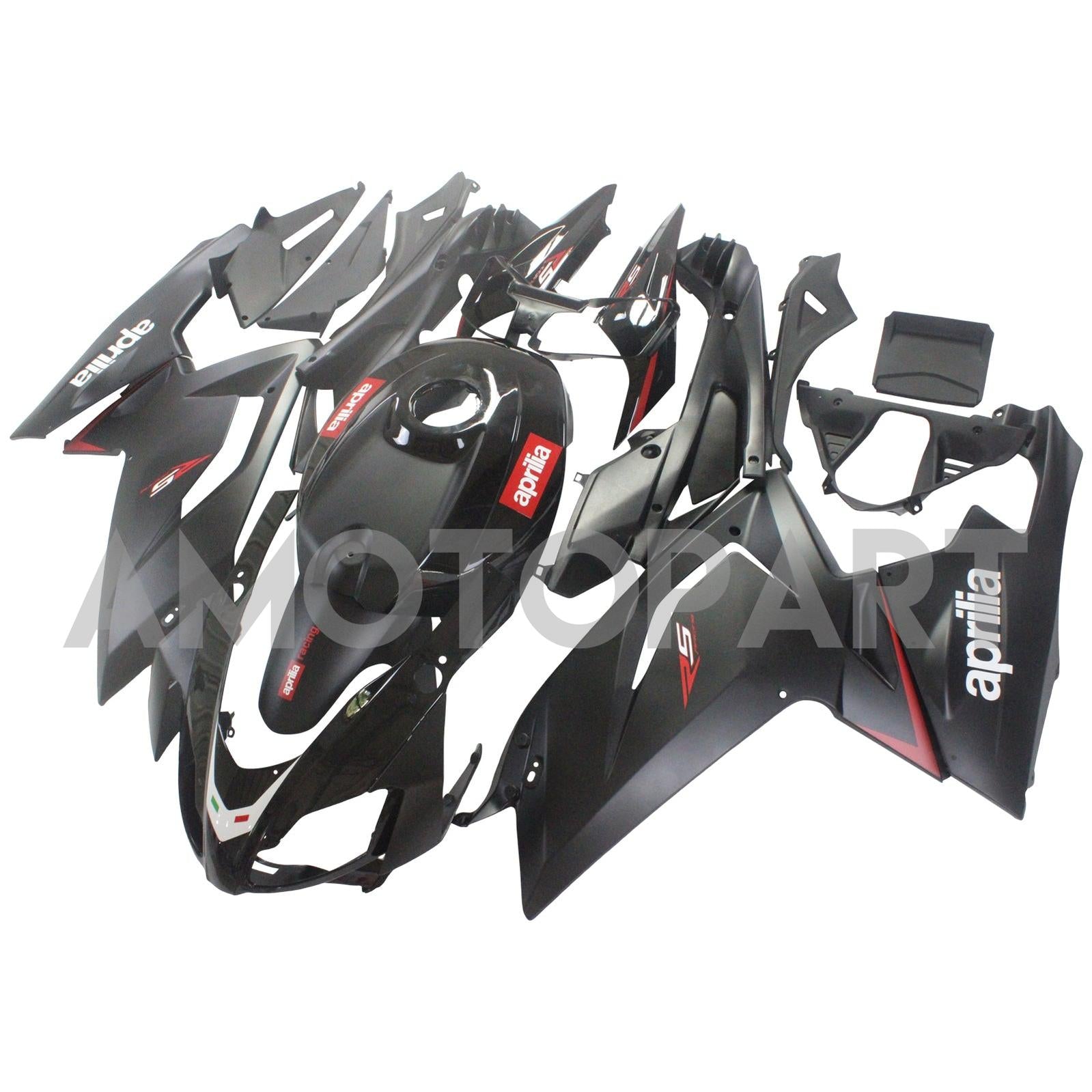 Amotopart Aprilia 2006-2011 RS125 Plain Black Fairing Kit