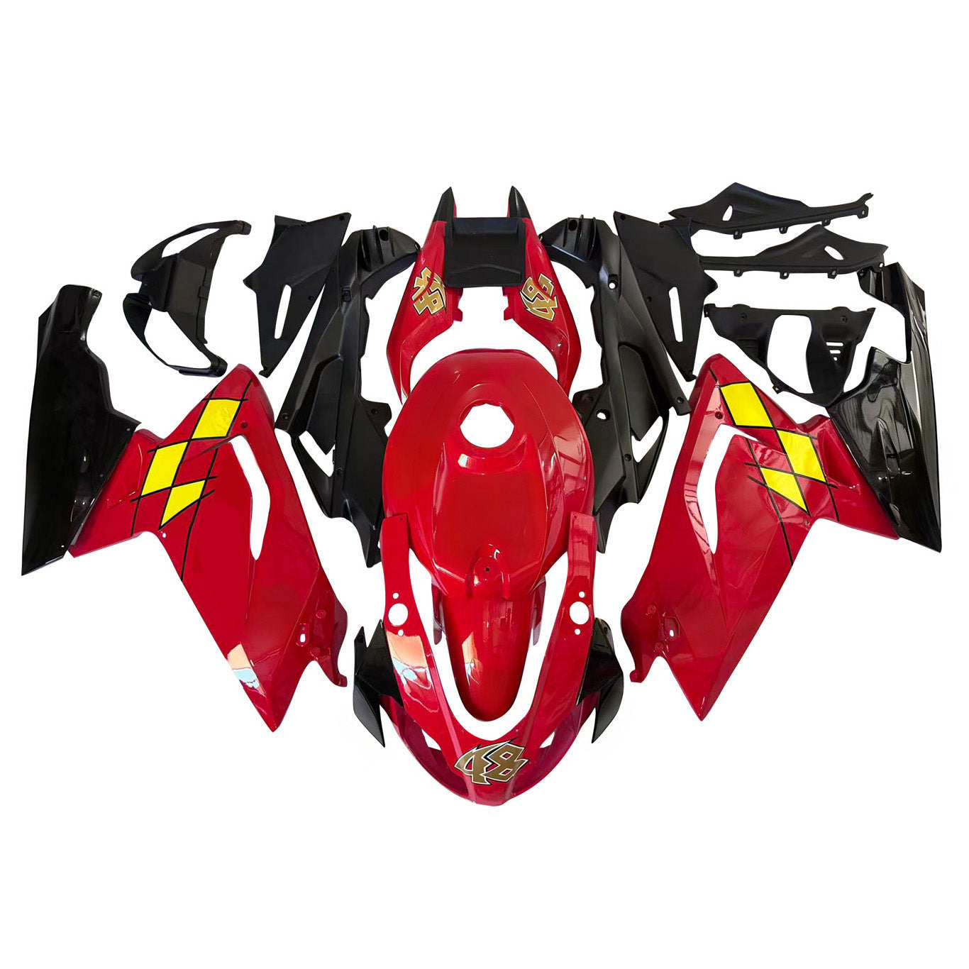 Amotopart Aprilia 2006-2011 RS125 Red & Yellow Fairing Kit