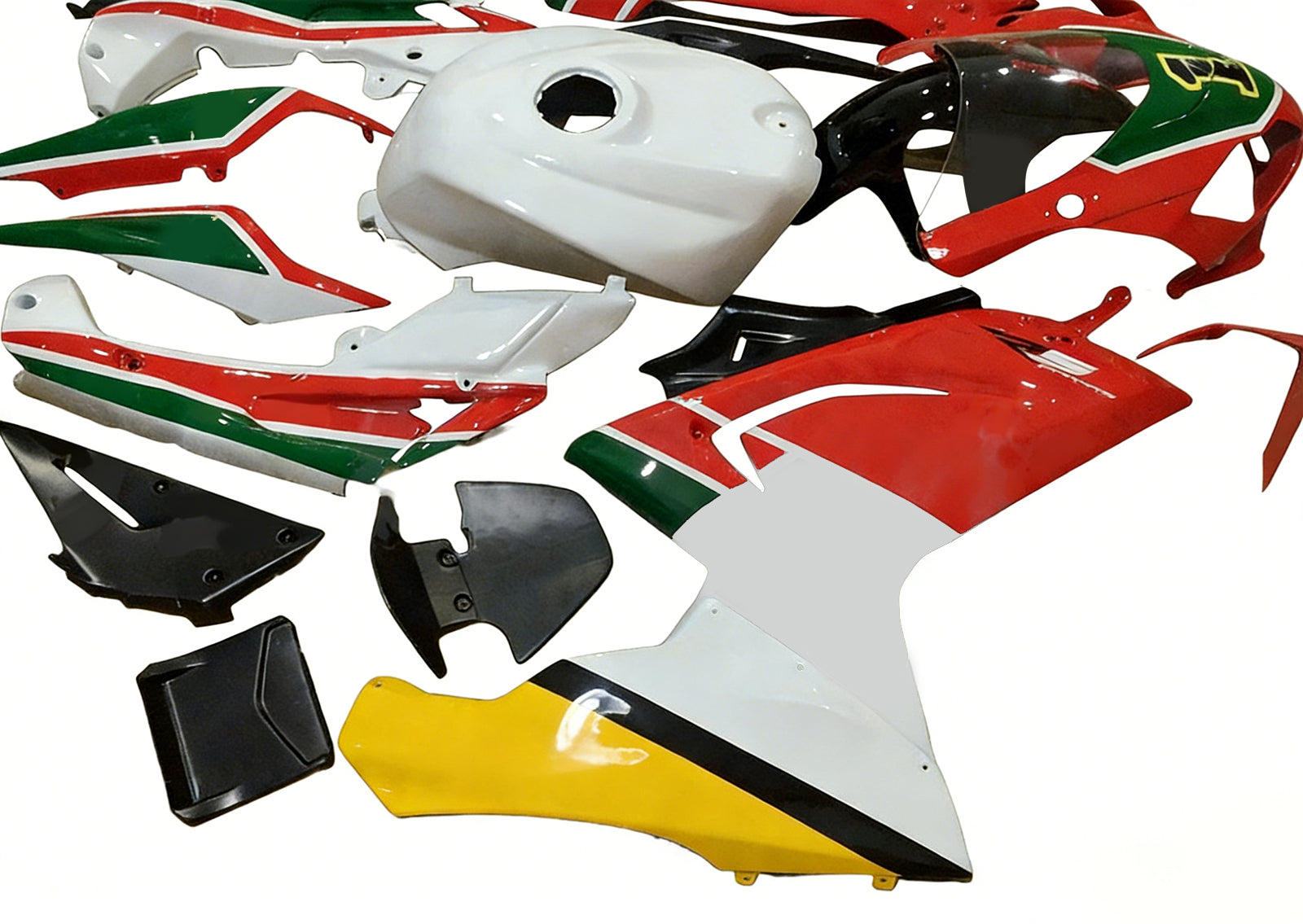 Amotopart Aprilia 2006-2011 RS125 Rot&Grünes Verkleidungsset
