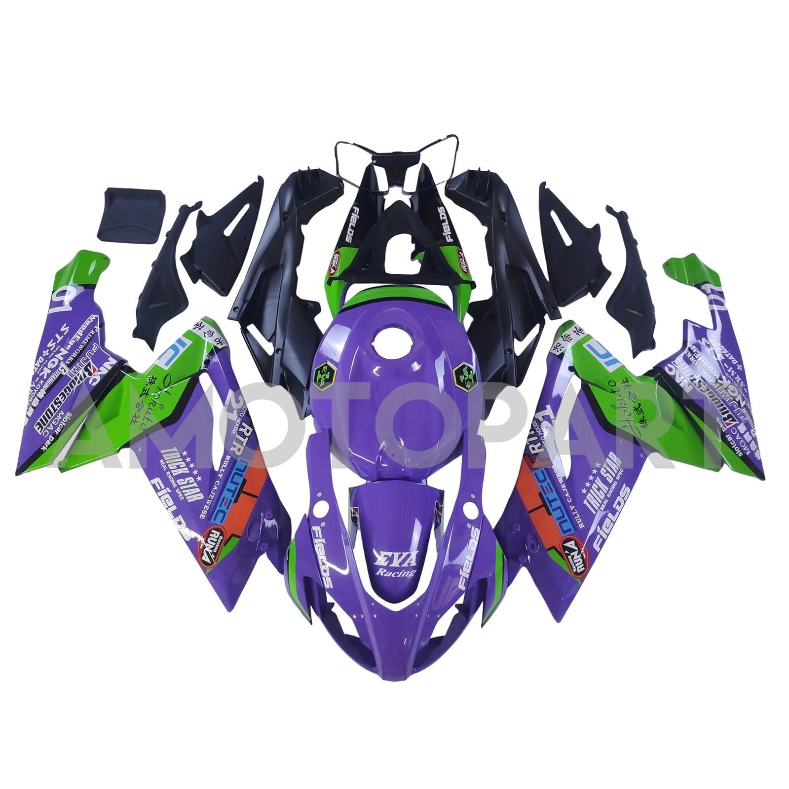 Amotopart Aprilia 2006-2011 Rs125 Purple & Green Fairing Kit
