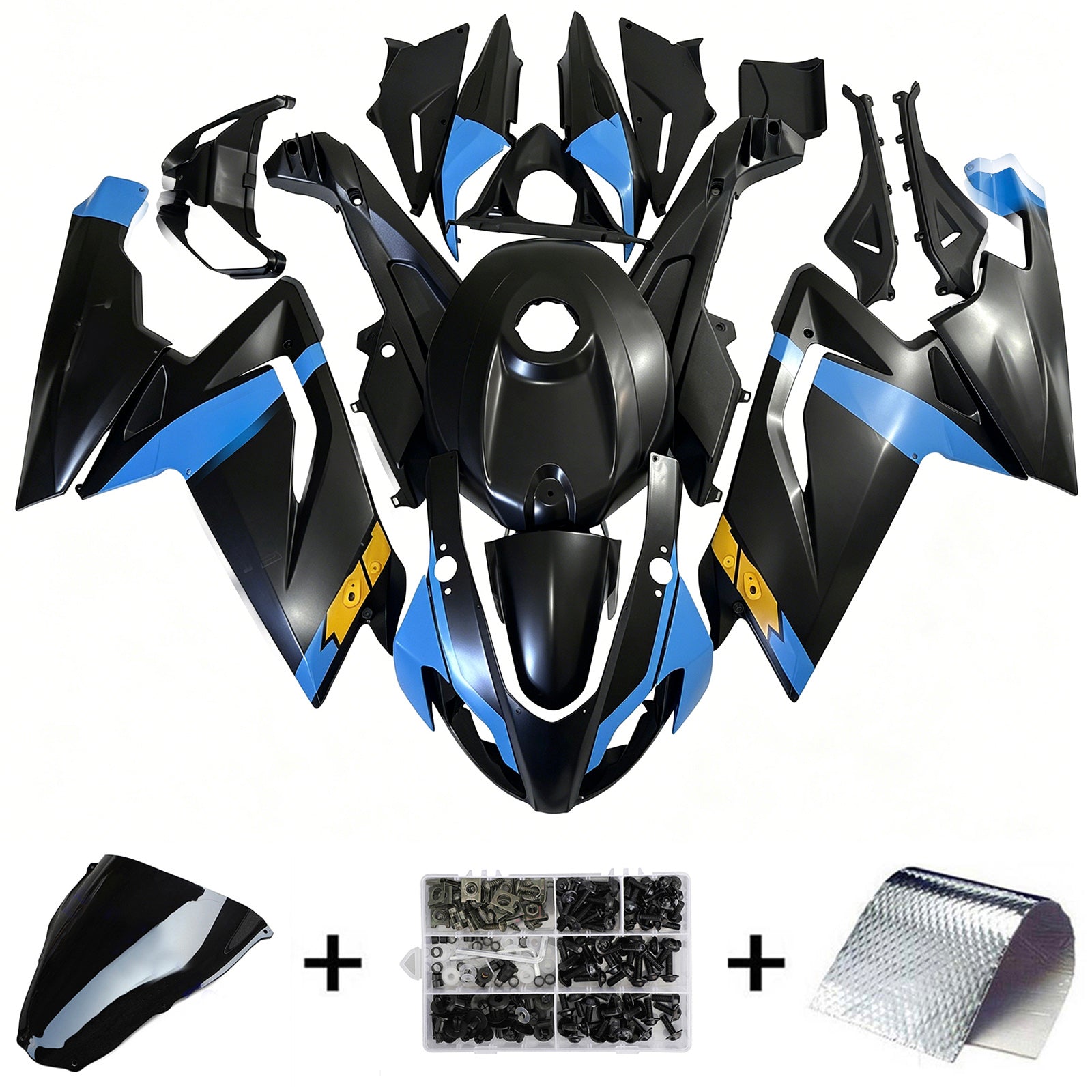 Amotopart 2006-2011 RS125 Aprilia Blue&Black Style4 Fairing Kit